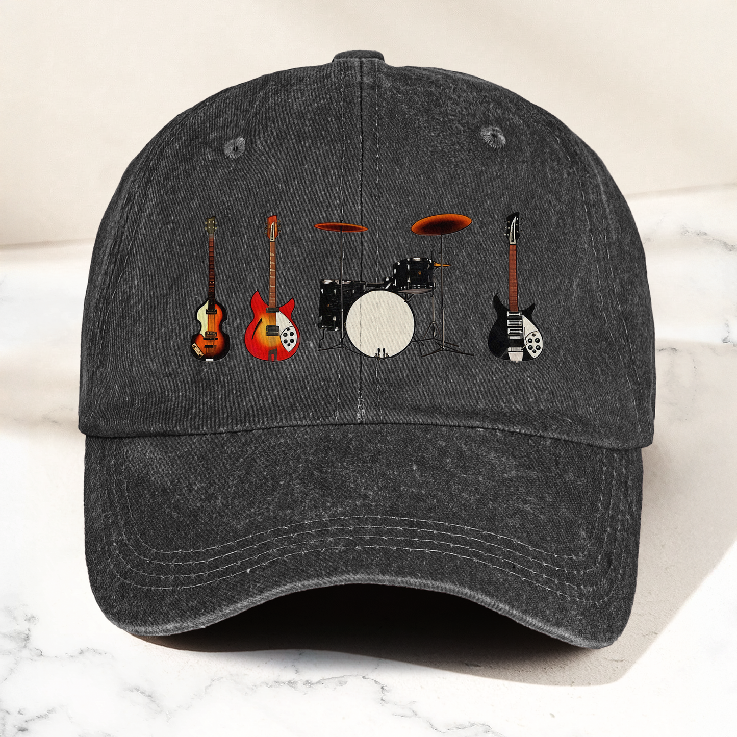 The Beatles Gear from the Shea Stadium concert Vintage Denim Cap – Retro Band Cap Gift For Dad (With Box)
