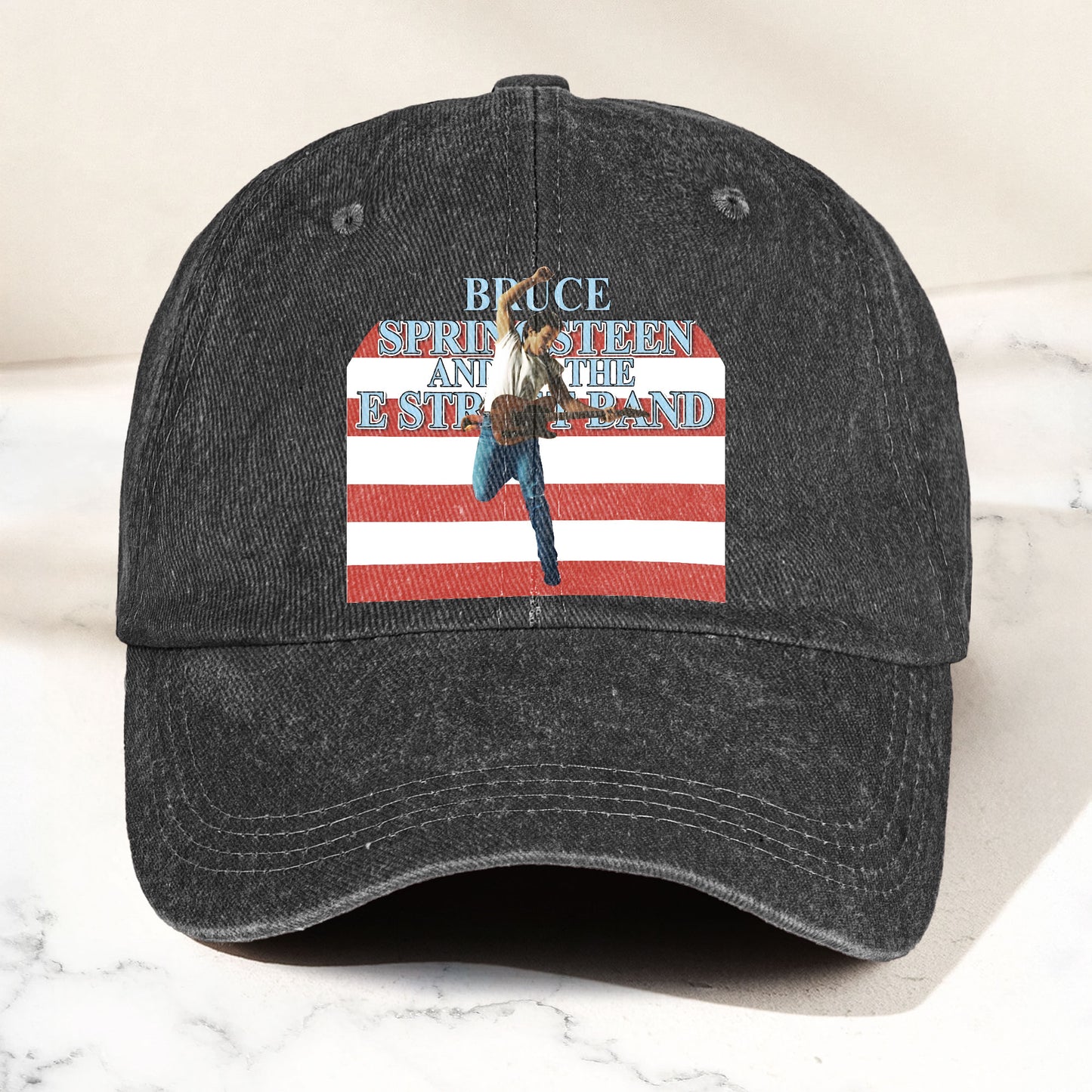 Bruce Springsteen Denim Cap – Retro Vintage Dad Cap Gift For Dad (With Box)