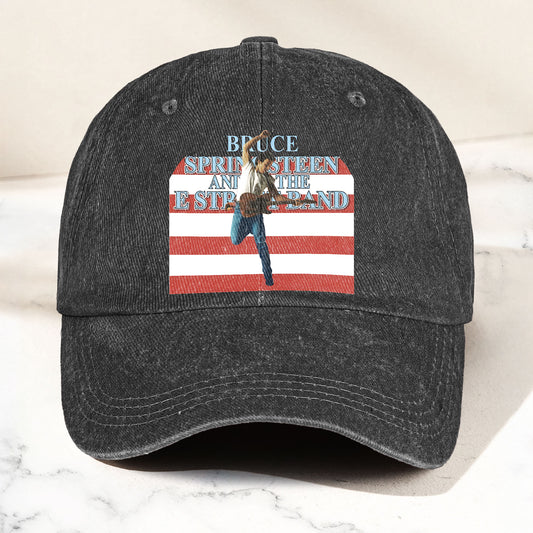 Bruce Springsteen Denim Cap – Retro Vintage Dad Cap Gift For Dad (With Box)