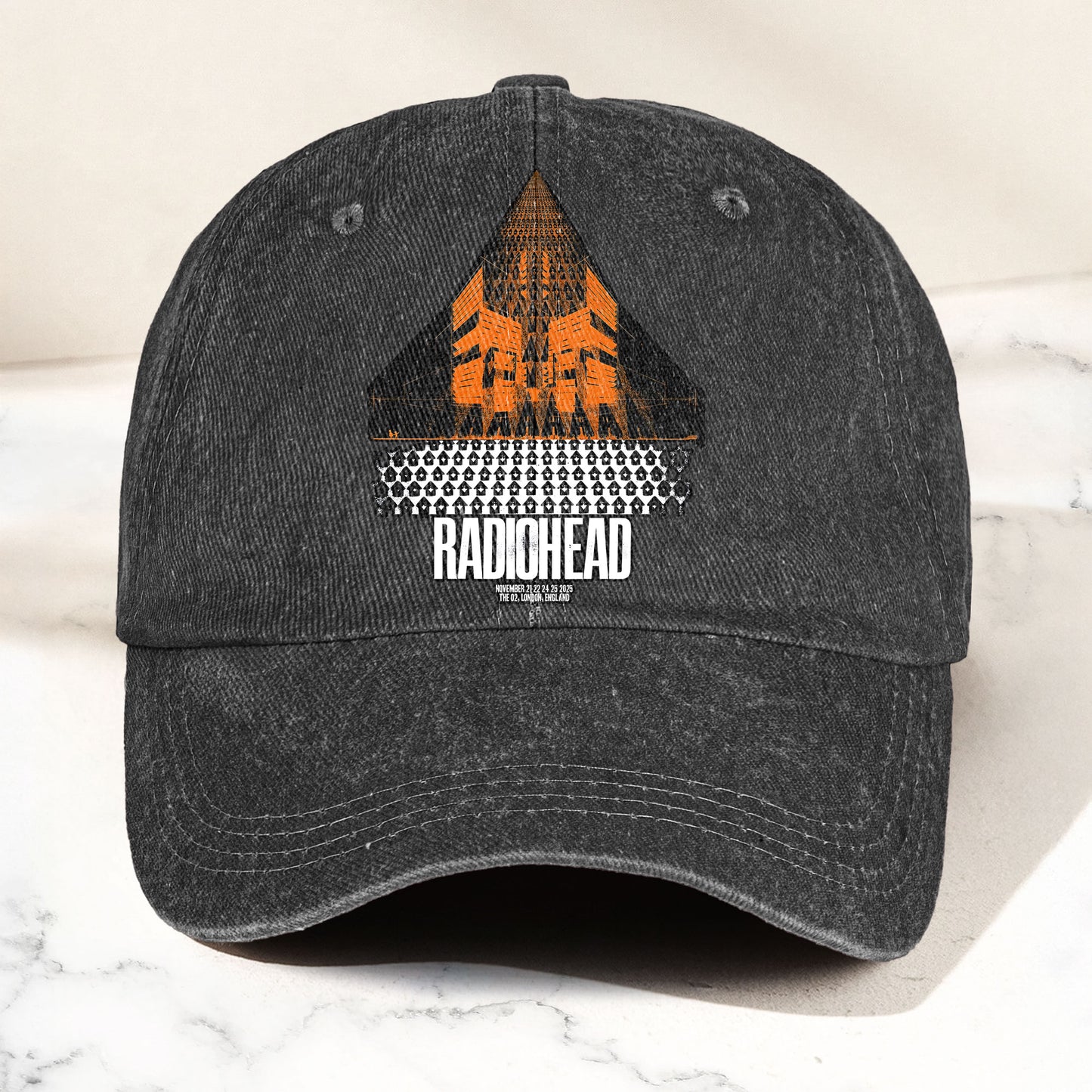 Radiohead Live in London Denim Cap – Retro Radiohead Tribute Merch Dad Hat (With Box)