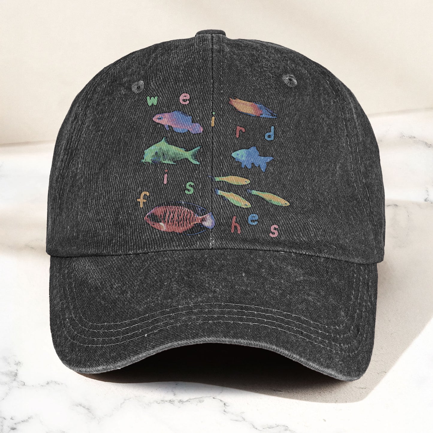 Radiohead Weird Fishes Denim Cap – Radiohead Tribute Merch Dad Hat (With Box)