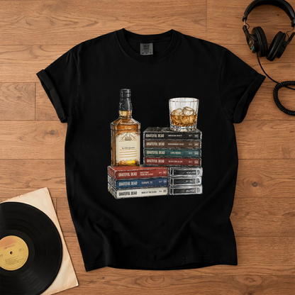 Grateful Dead Cassette Album Collection T-Shirt – Retro Music Grateful Dead Merch Tee