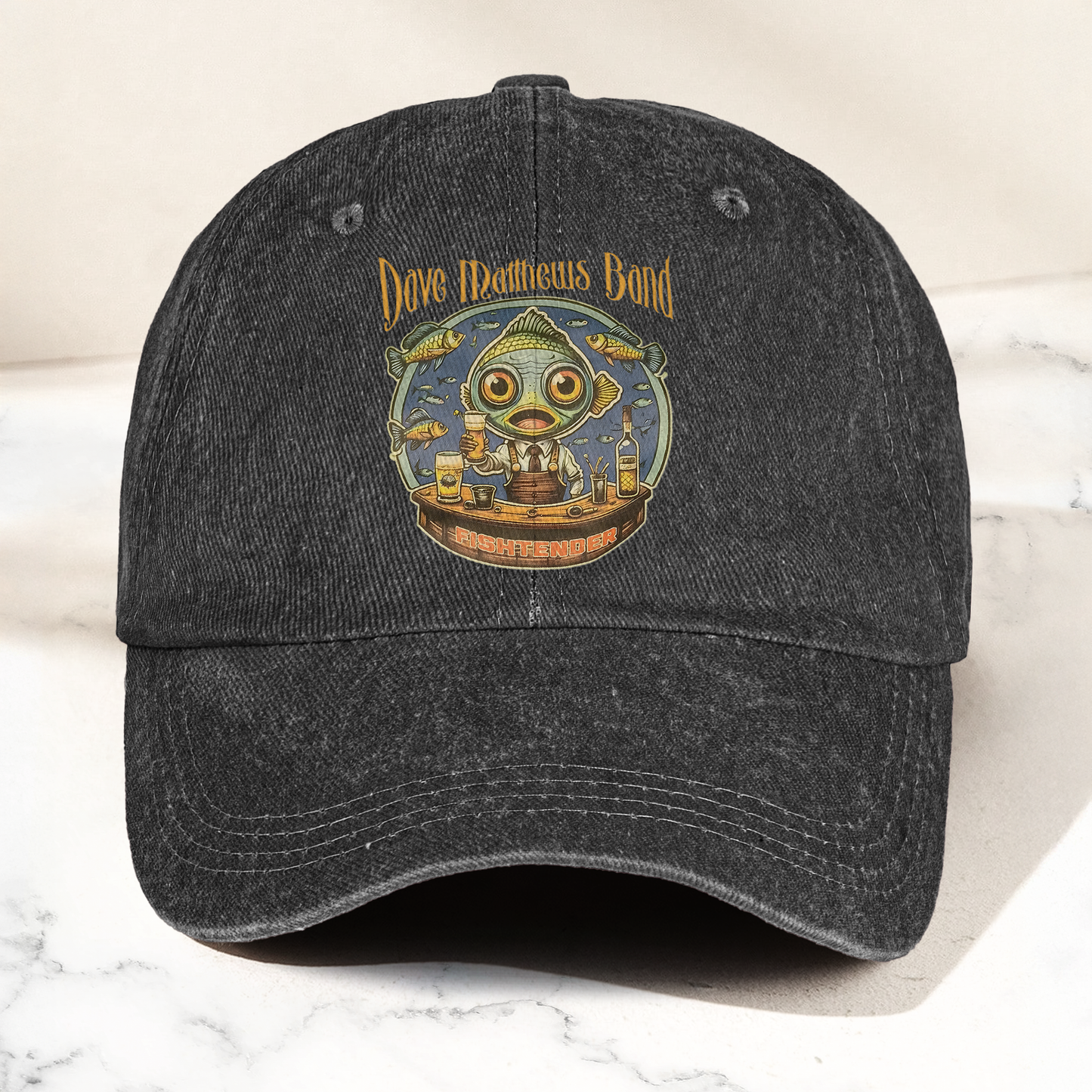 Dave Matthews Band Fishtender Denim Cap – Retro Music Cap Gift For Dad (With Box)