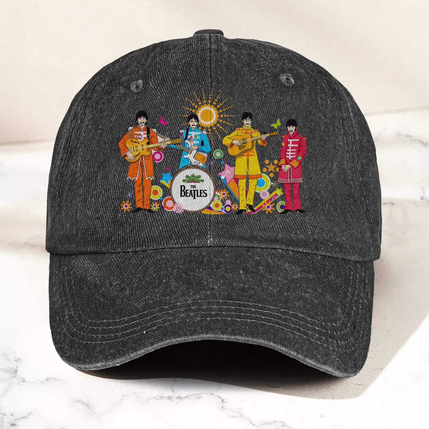 Sgt. Pepper's Lonely Hearts Club Band Denim Cap – The Beatles Merch Gift for Dad (With Box)