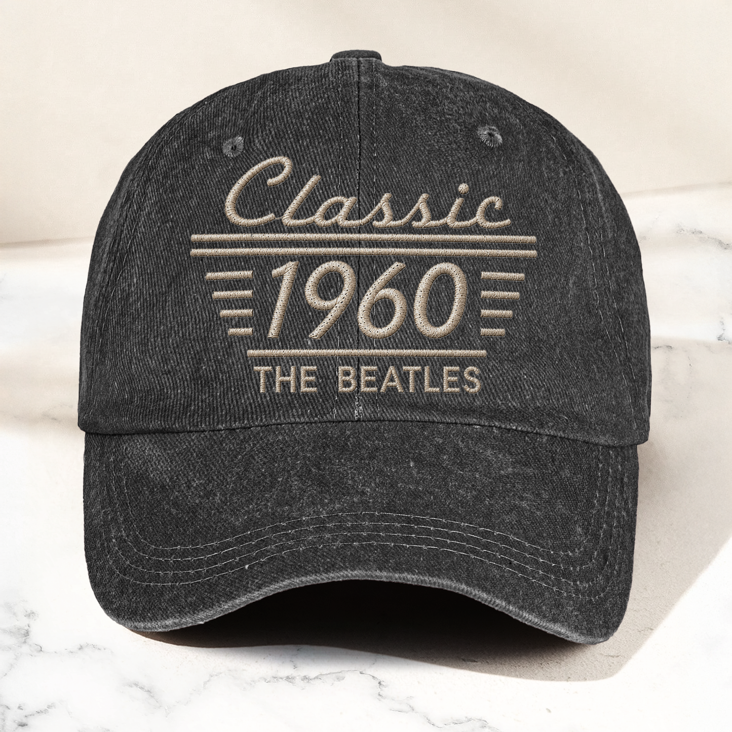 The Beatles Classic 1960 Est Rock And Roll Pop Band Music Merch Graphic Denim Cap – Retro Vintage Dad Cap Gift For Dad (With Box)