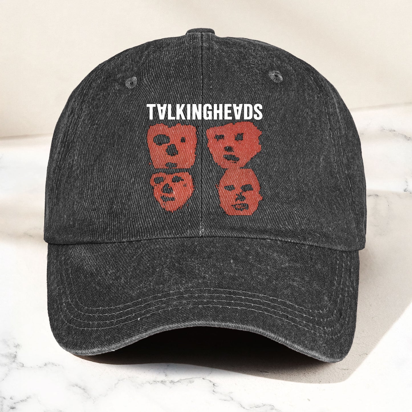 Talking Heads Graphic Remain in Light  Graphic Denim Cap – Retro Music Fan Cap Gift For Dad (With Box)