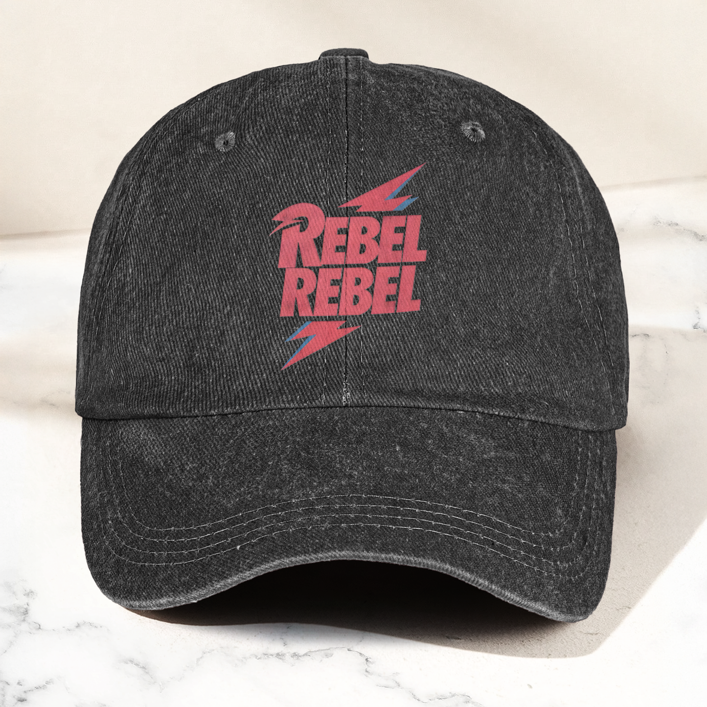 David Bowie Rebel Rebel Denim Cap – Retro Music Cap Gift For Dad (With Box)