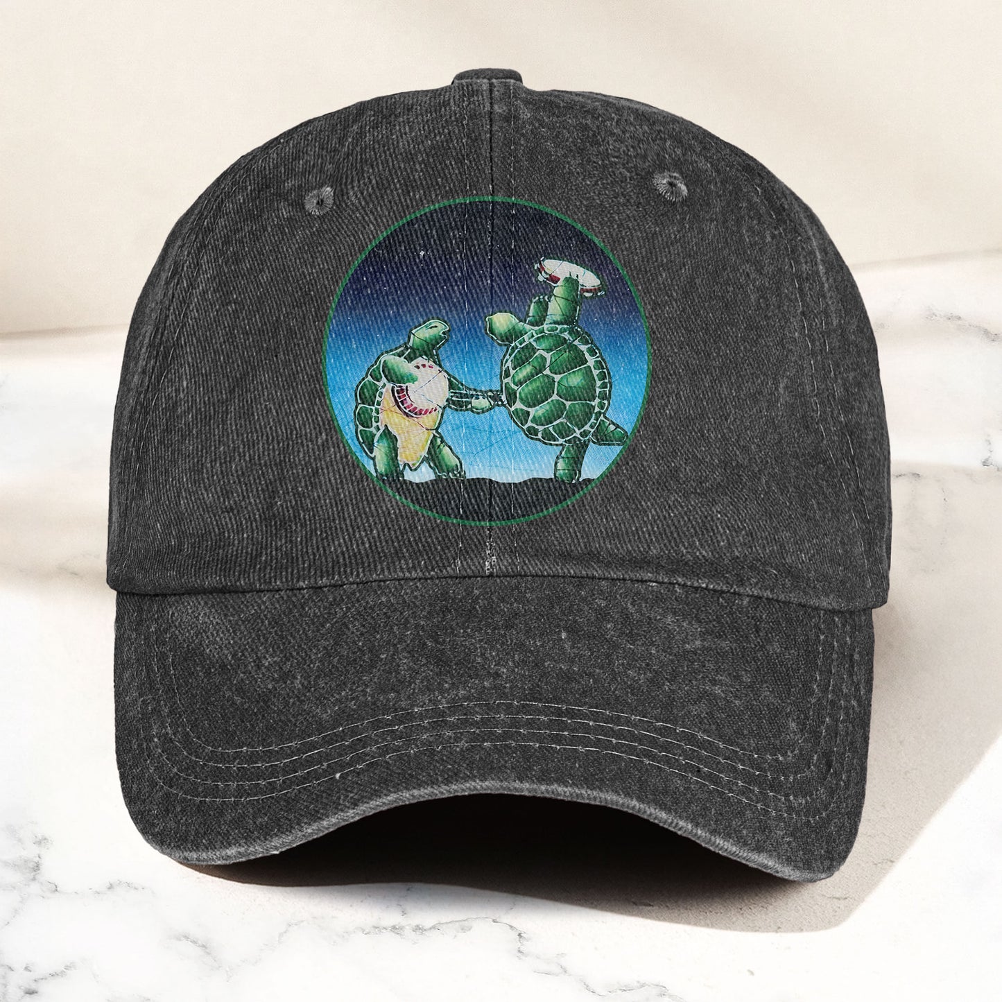 Grateful Dead Terrapin Station Denim Cap – Grateful Dead Tribute Merch Dad Hat (With Box)