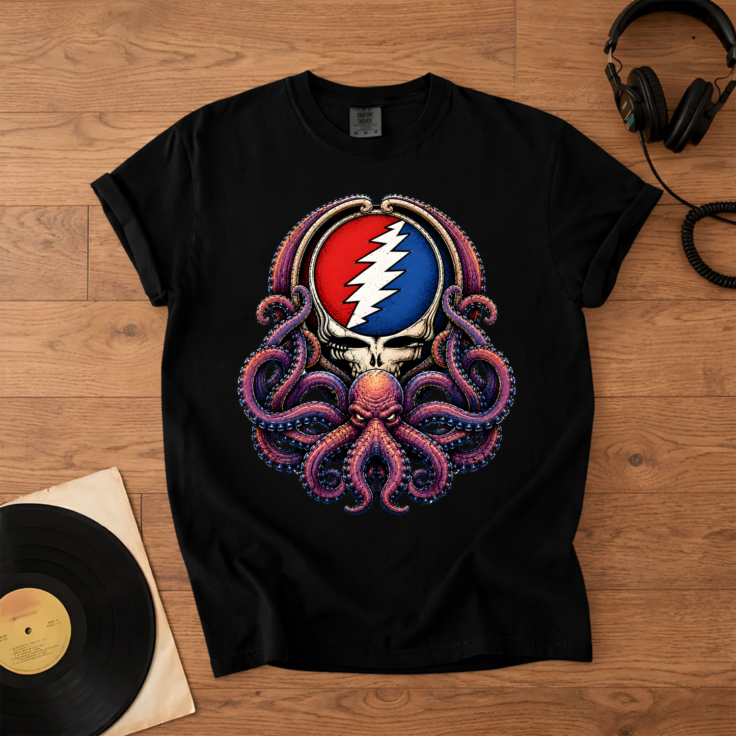 Grateful Dead Octopus Tentacles Graphic T-Shirt – Retro Rock Metal Music Fan Merch Tee