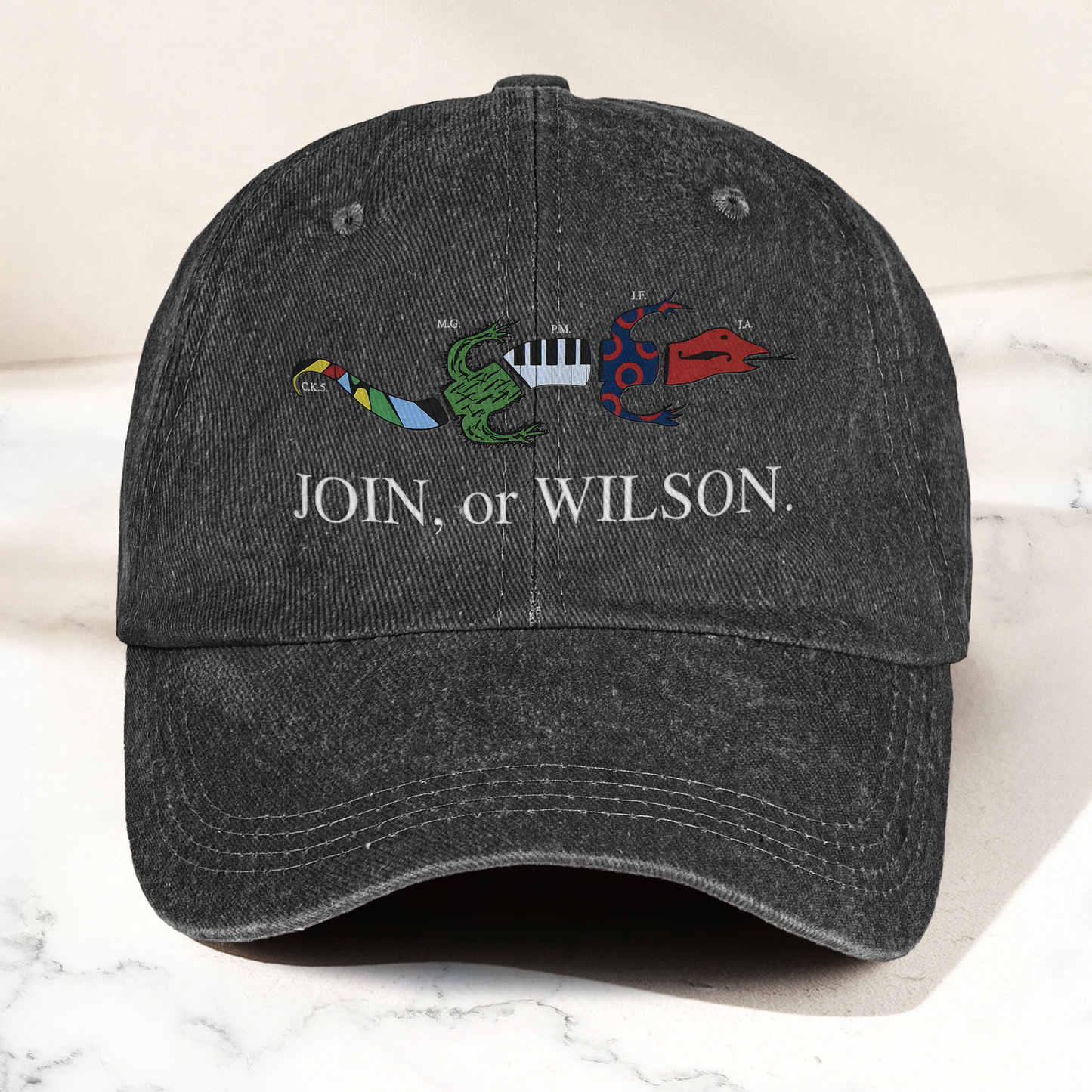 Join or Wilson Vintage Denim Cap – Retro Music Wilson Band Cap Gift For Dad (With Box)