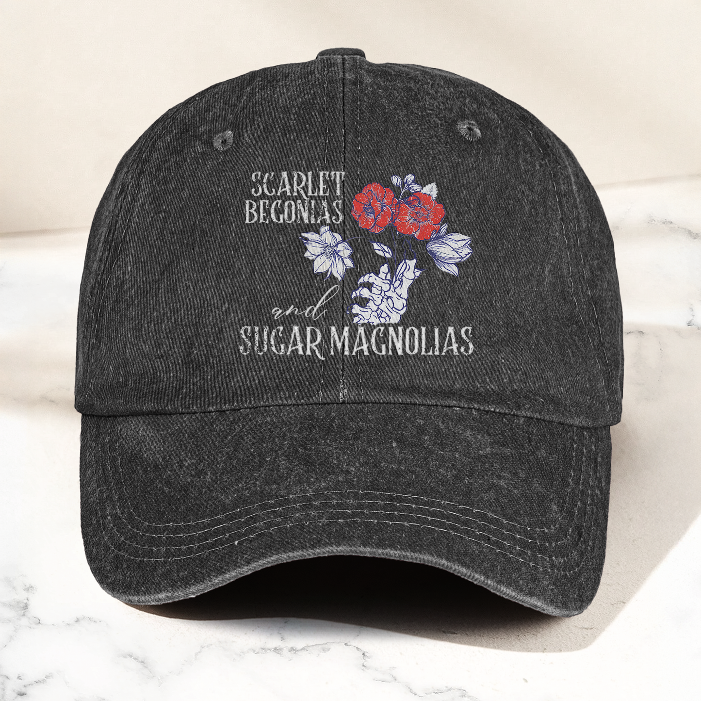 Grateful Dead Scarlet Begonias Denim Cap – Vintage Music Grateful Dead Merch Gift for Dad (With Box)