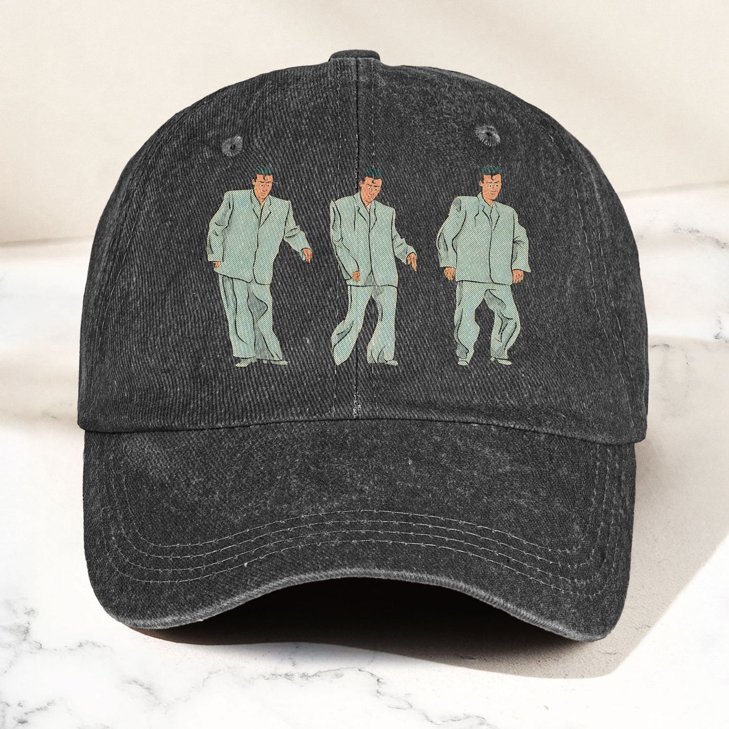Vintage Comic Talking Heads Denim Cap – Talking Heads Tribute Merch Dad Hat (With Box)