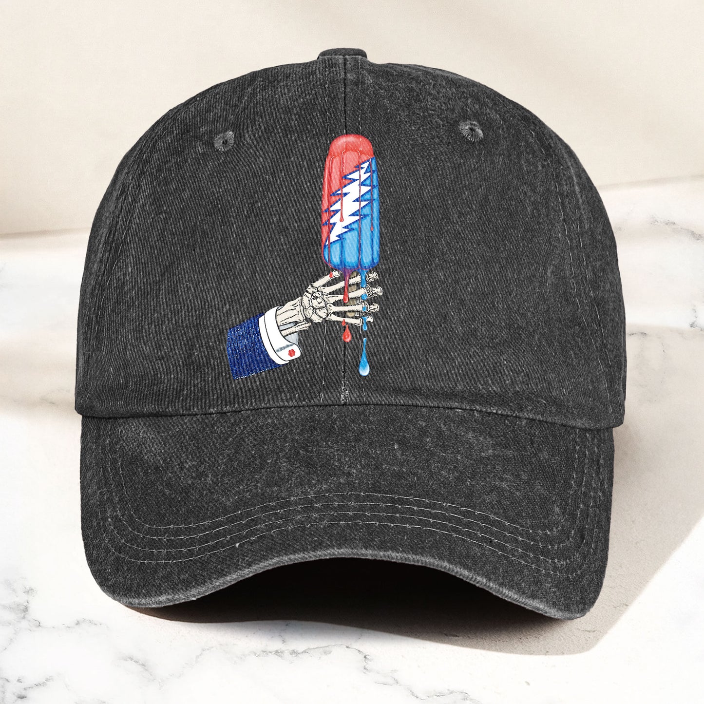 Grateful Dead Rocket Pop Denim Cap – Retro Music Fan Merch Cap Gift For Dad (With Box)