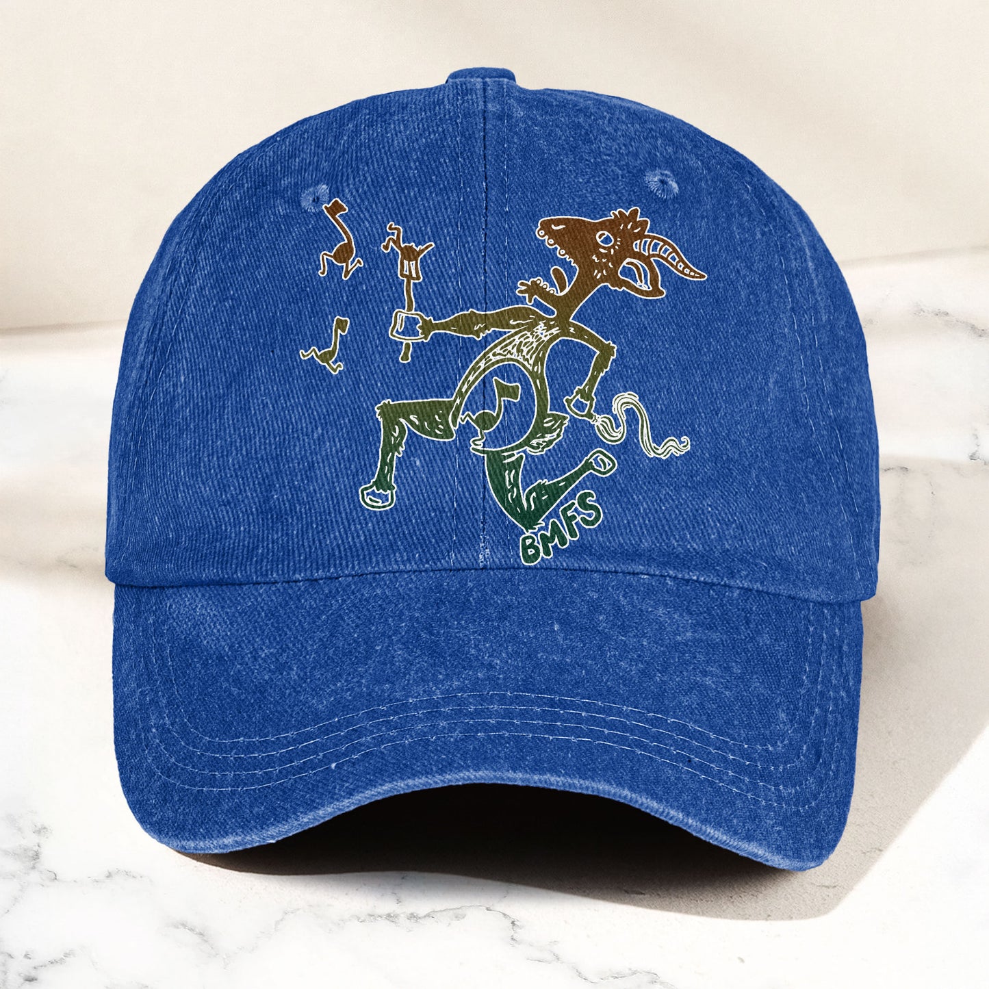 Billy Strings BMFS Dancing Goat Graphic Music Merch Denim Cap – Retro Vintage Dad Cap Gift For Dad (With Box)