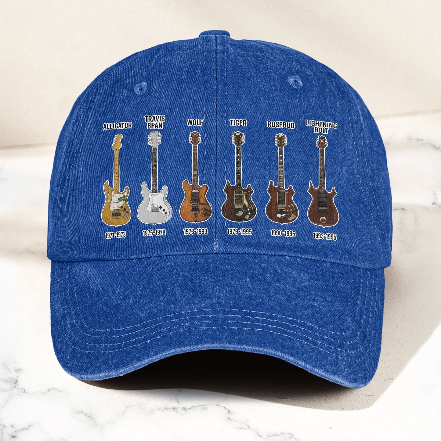 Grateful Dead Jerry Garcia Guitars History Music Merch Denim Cap – Retro Vintage Dad Cap Gift For Dad (With Box)