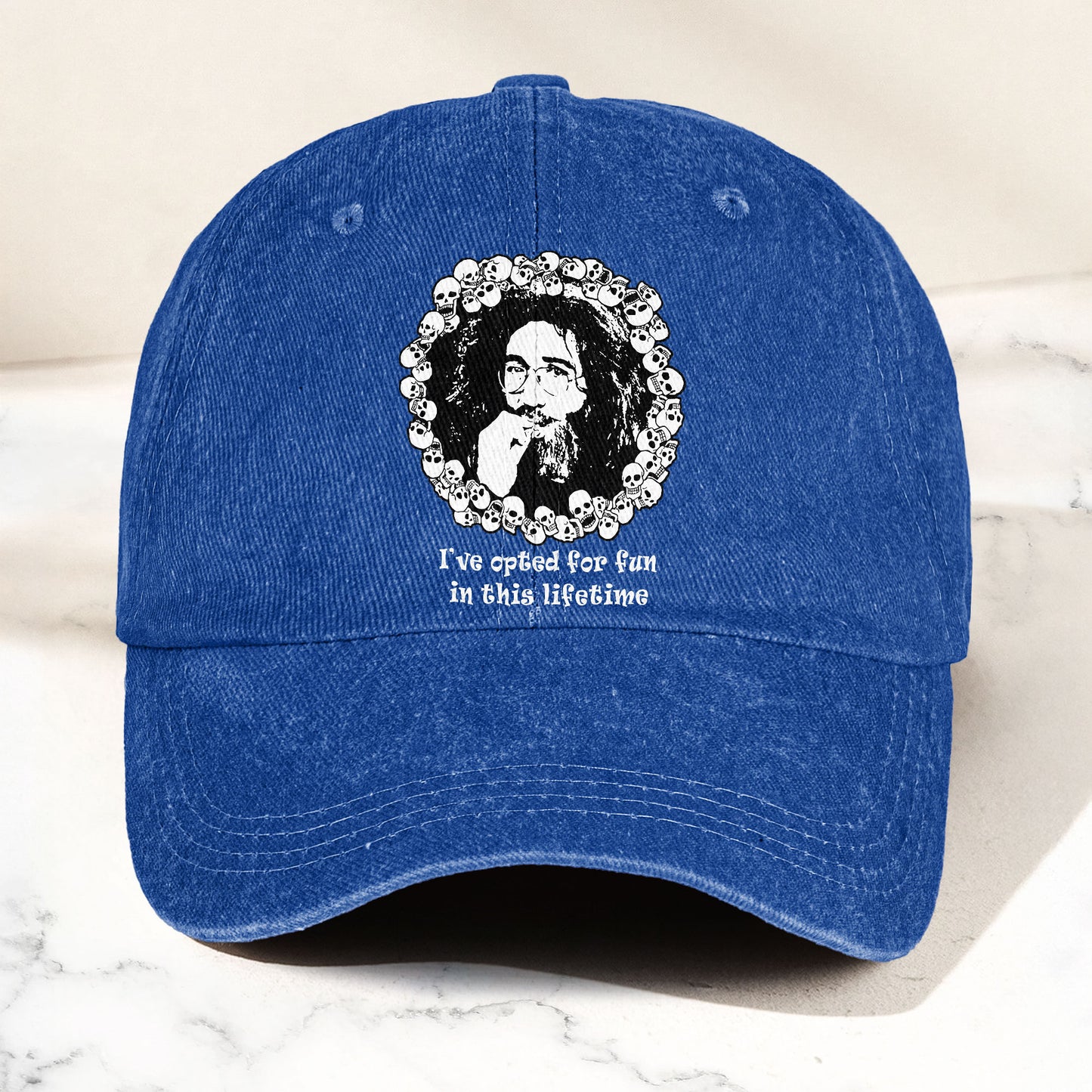 Grateful Dead Jerry Garcia Opted For Fun Quote Music Merch Denim Cap – Retro Vintage Dad Cap Gift For Dad (With Box)