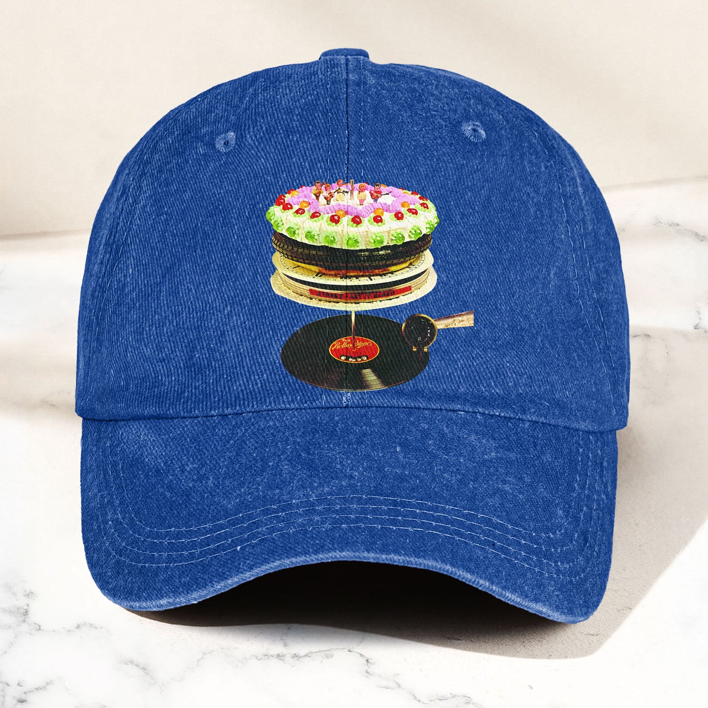 The Rolling Stones Let It Bleed Music Merch Denim Cap – Retro Vintage Dad Cap Gift For Dad (With Box)