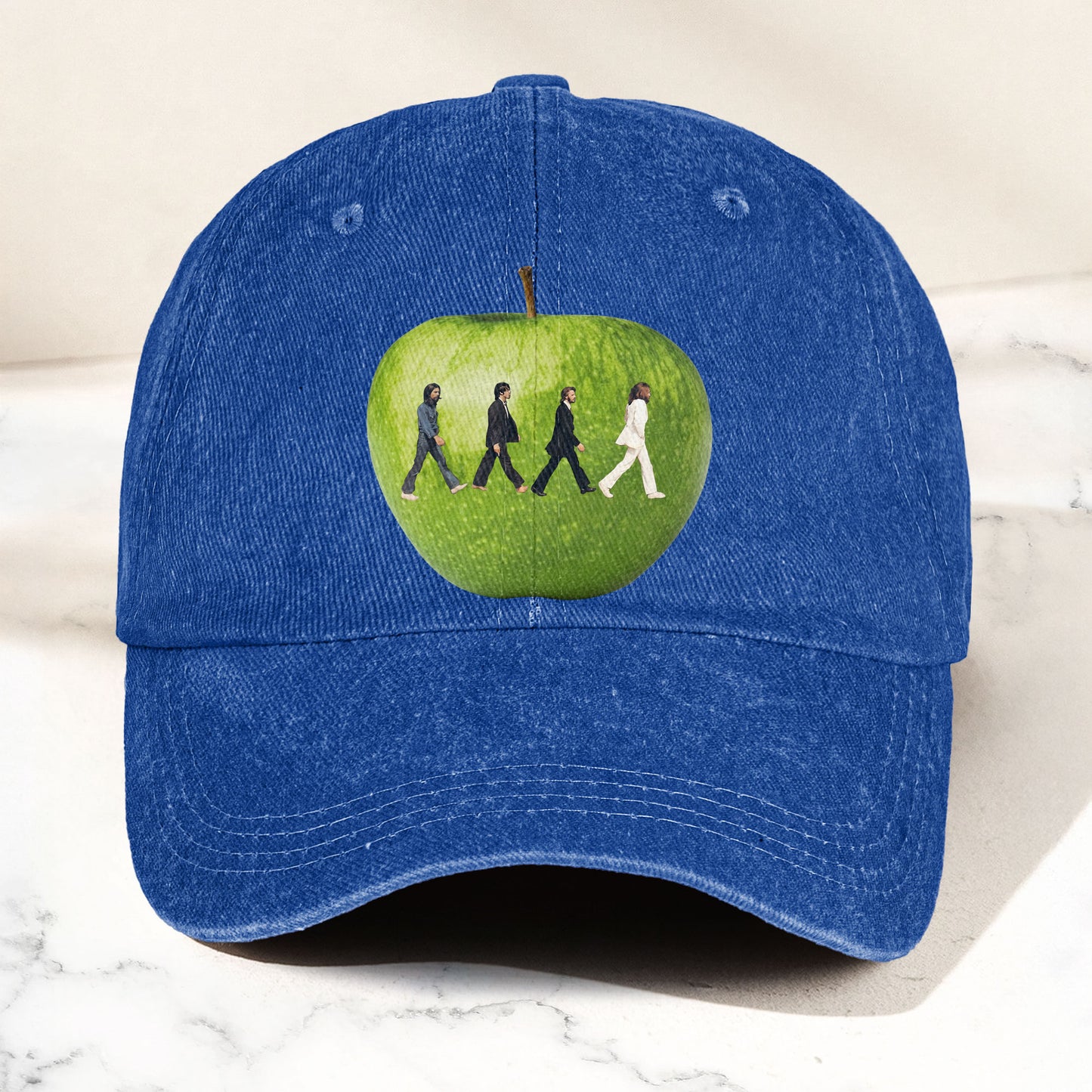 The Beatles Abbey Road Apple Graphic Music Merch Denim Cap – Retro Vintage Dad Cap Gift For Dad (With Box)