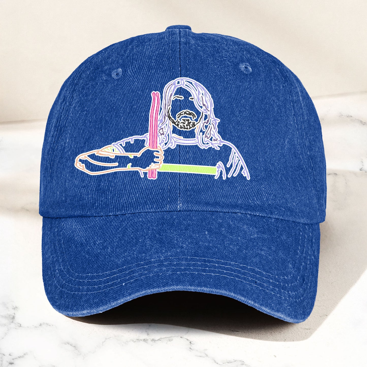 Dave Grohl Denim Cap – Retro Foo Fighters Merch Gift for Dad (With Box)