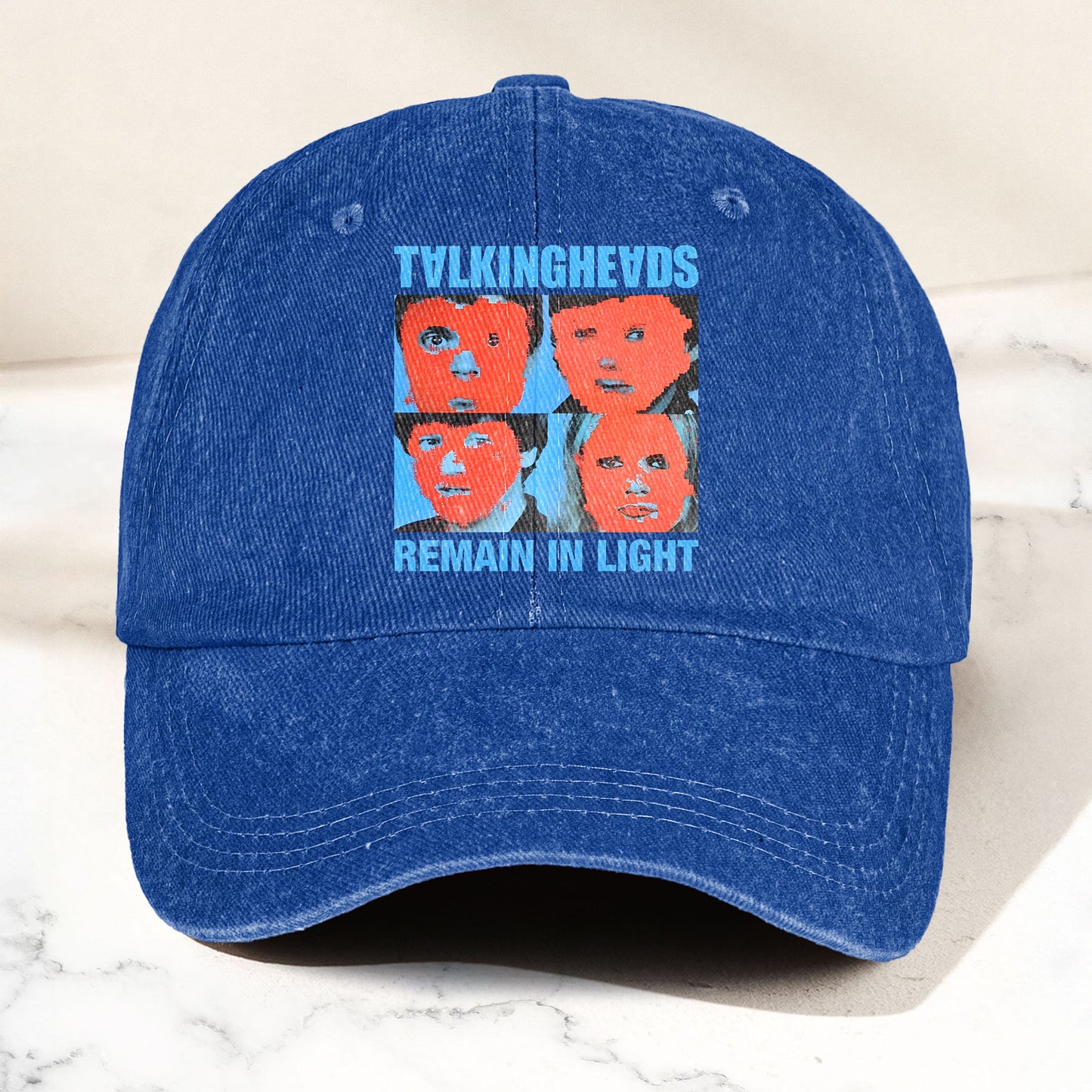 Talking Heads Remain in Light Punk Rock Music Denim Cap – Retro Music Fan Cap Gift For Dad (With Box)