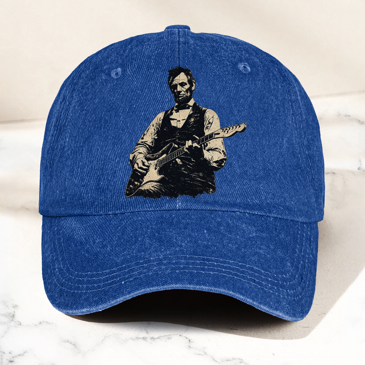Abraham Lincoln Patriotic History Denim Cap – Vintage Dad Cap Gift For Dad (With Box)