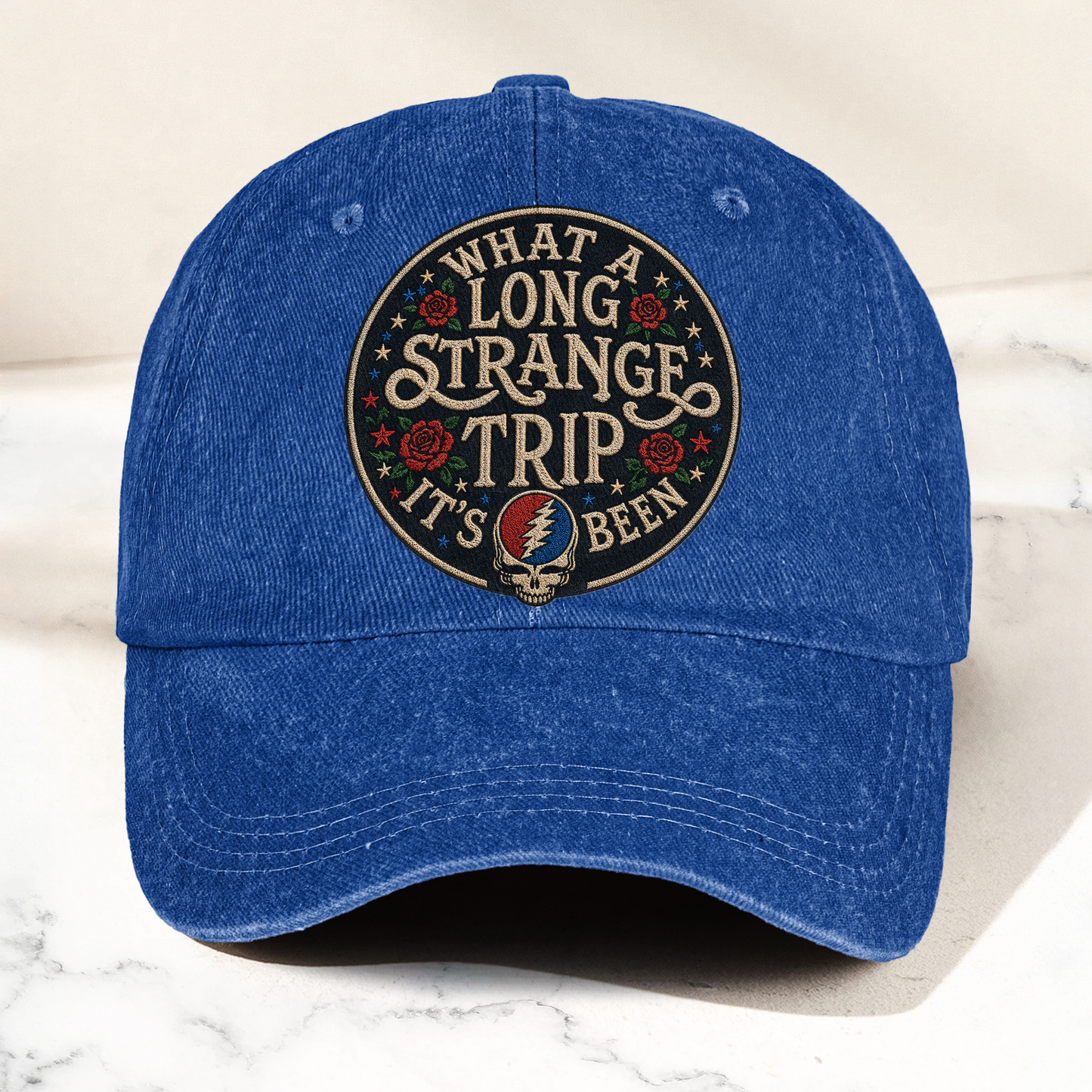 Grateful Dead What A Long Strange Trip It’s Been Vintage Dad Hat – Deadhead Camping Cap Gift