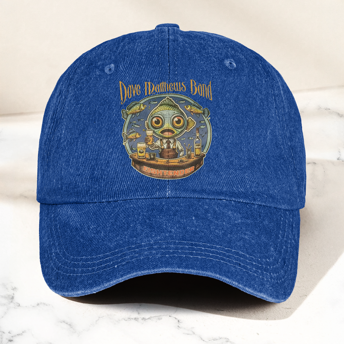 Dave Matthews Band Fishtender Denim Cap – Retro Music Cap Gift For Dad (With Box)