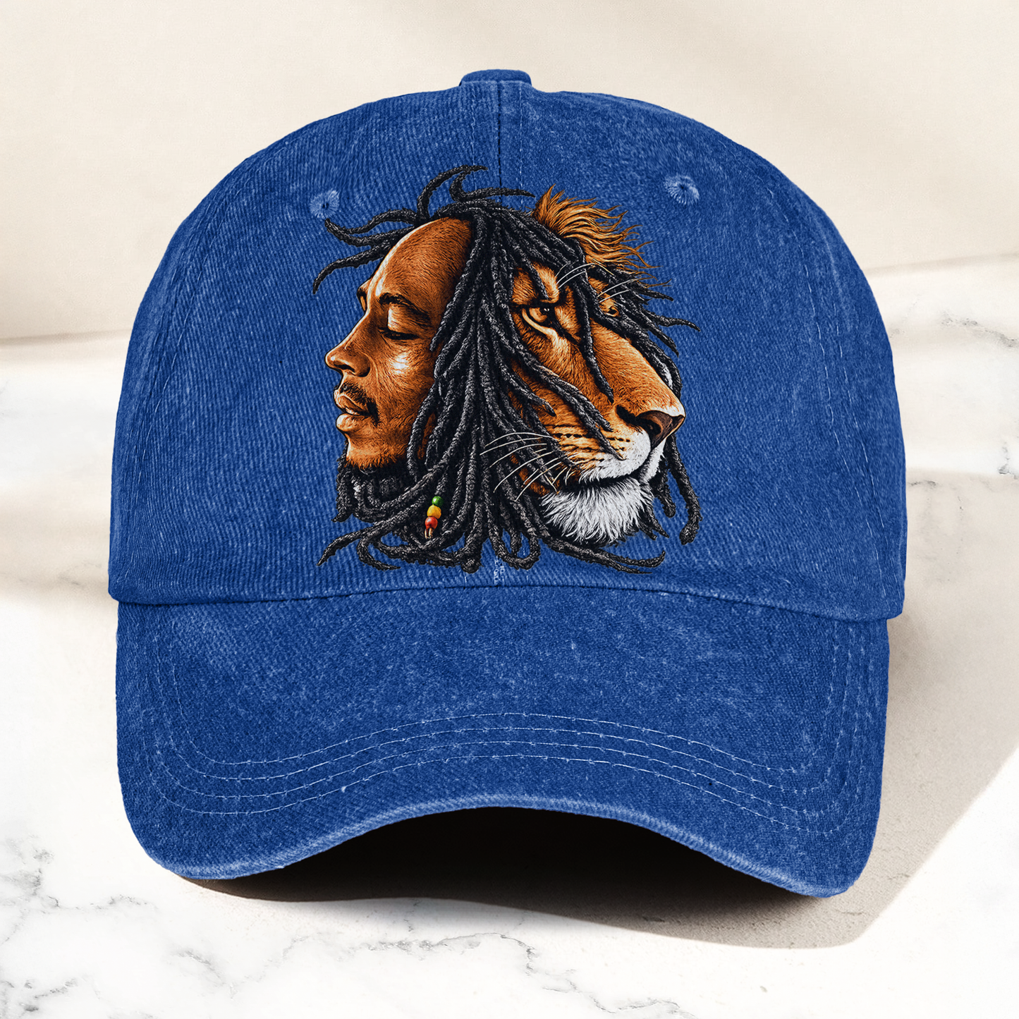 Bob Marley Lion of Judah Reggae Music Merch Vintage Rasta Graphic Denim Cap – Retro Vintage Dad Cap Gift For Dad (With Box)