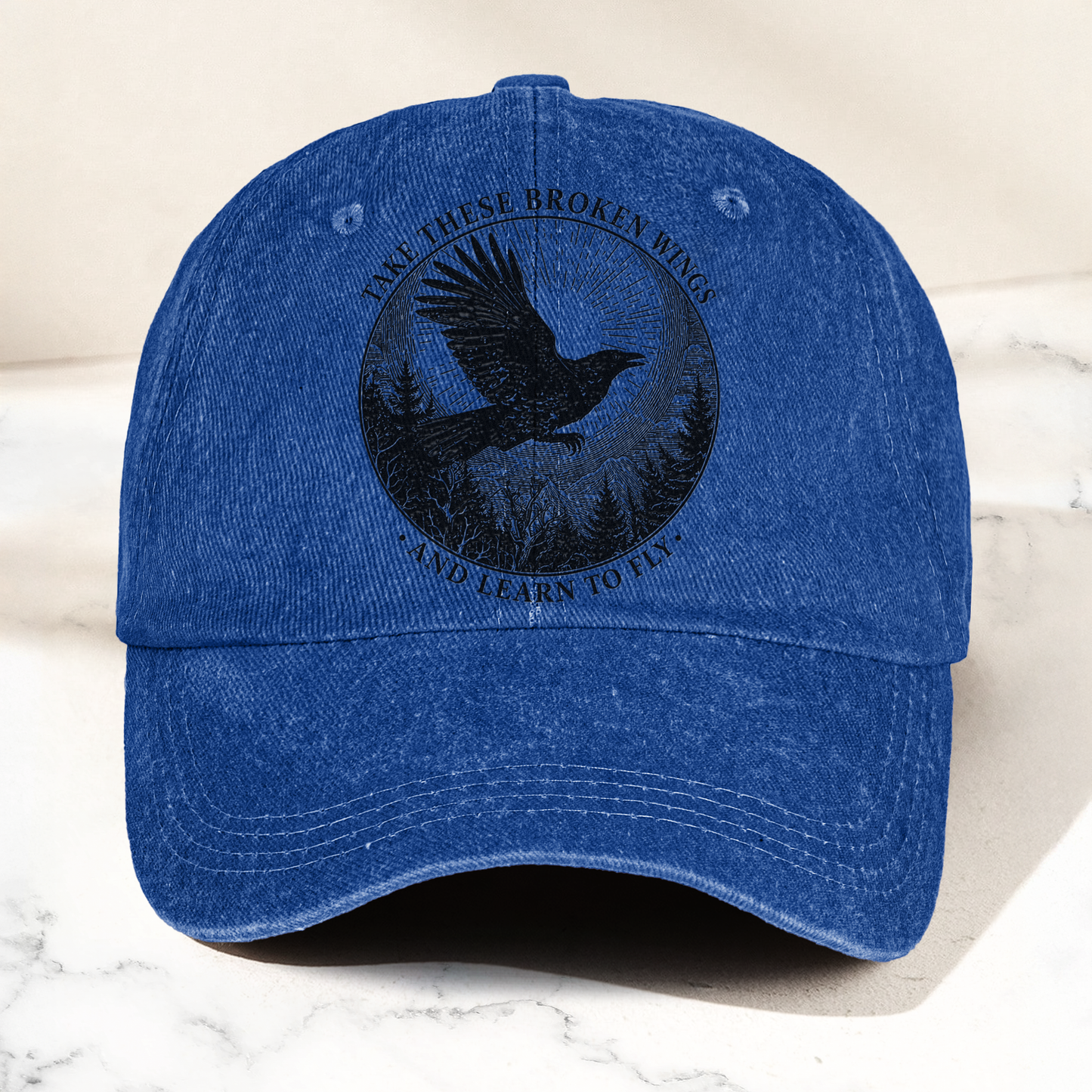 Broken Wings Mr Mister Take These Broken Wings Lyrics Denim Cap – Retro Vintage Dad Cap Gift For Dad (With Box)