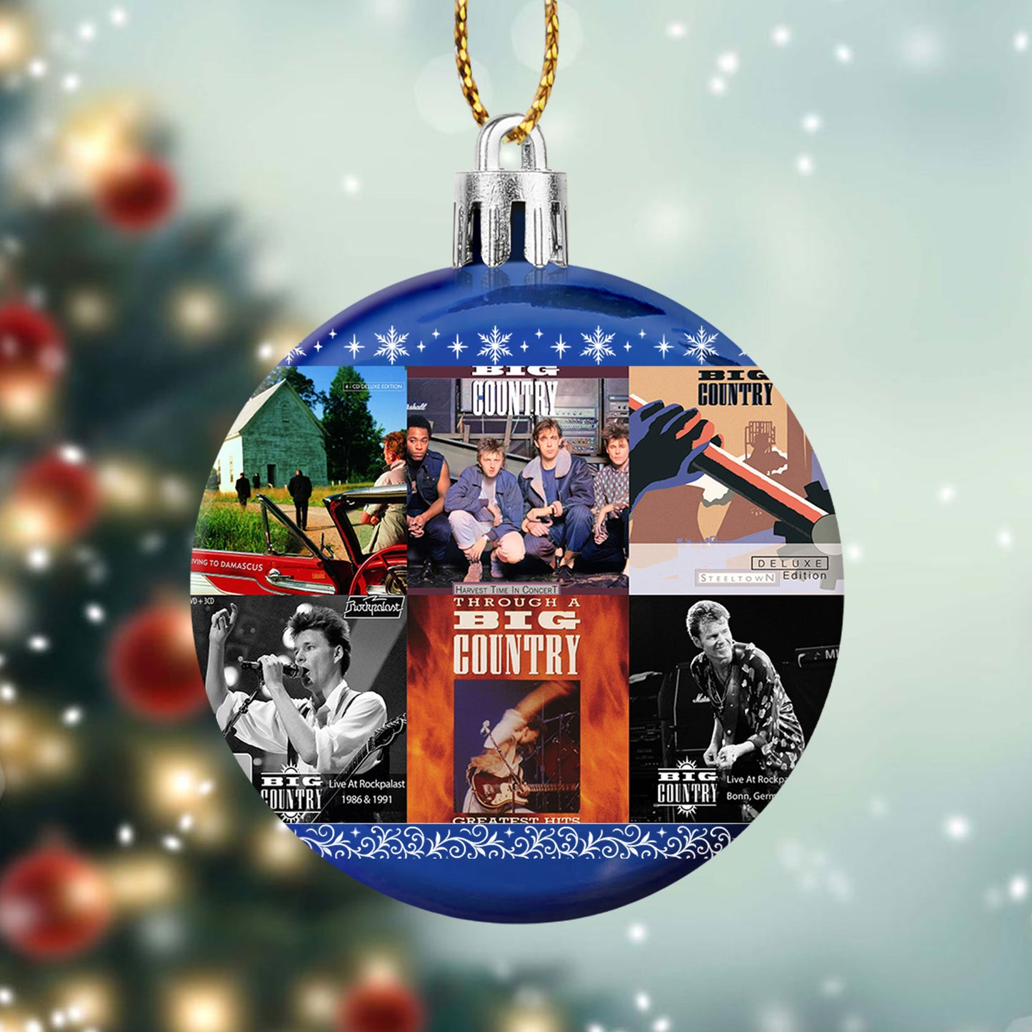 Big Country Album Collage Ornament – Classic Rock Christmas Decoration