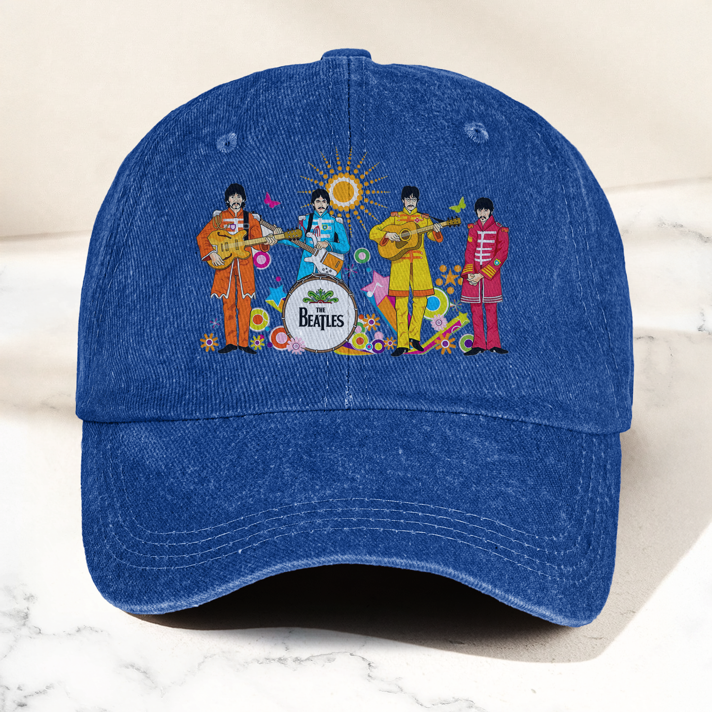 Sgt. Pepper's Lonely Hearts Club Band Denim Cap – The Beatles Merch Gift for Dad (With Box)