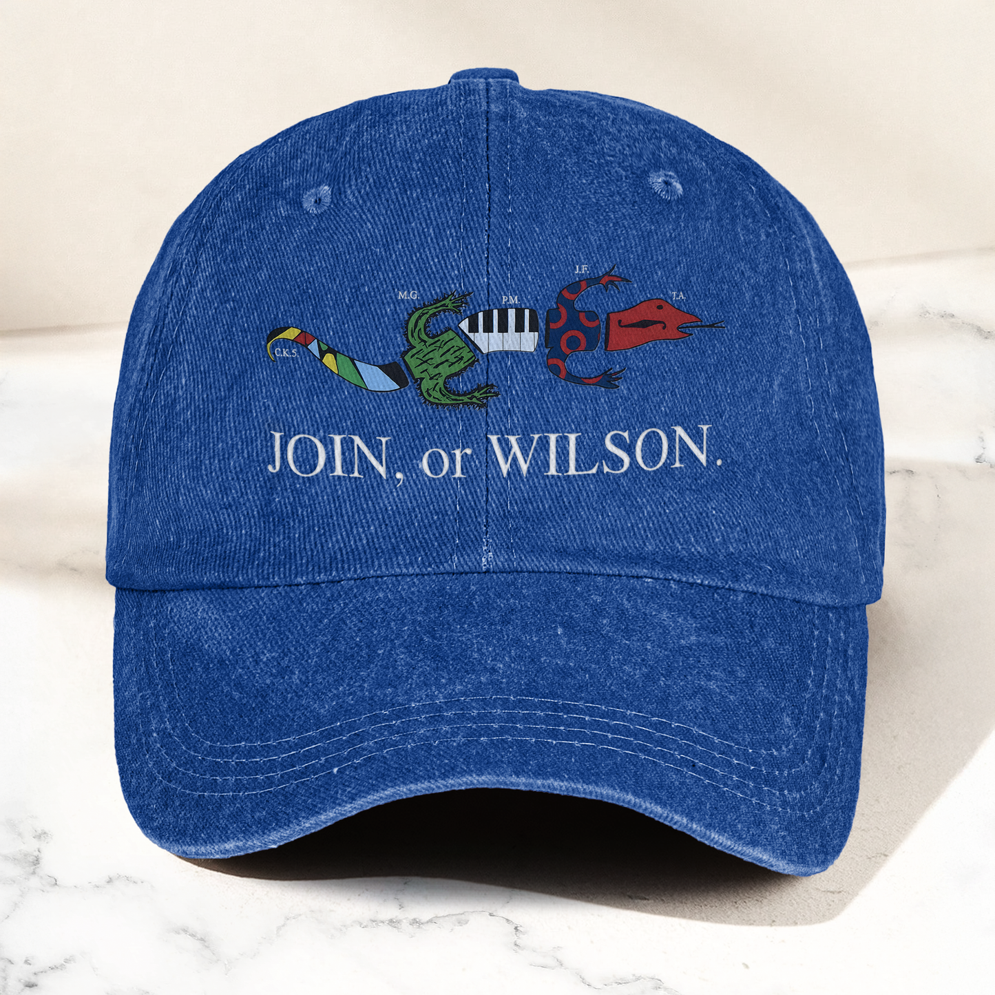 Join or Wilson Vintage Denim Cap – Retro Music Wilson Band Cap Gift For Dad (With Box)