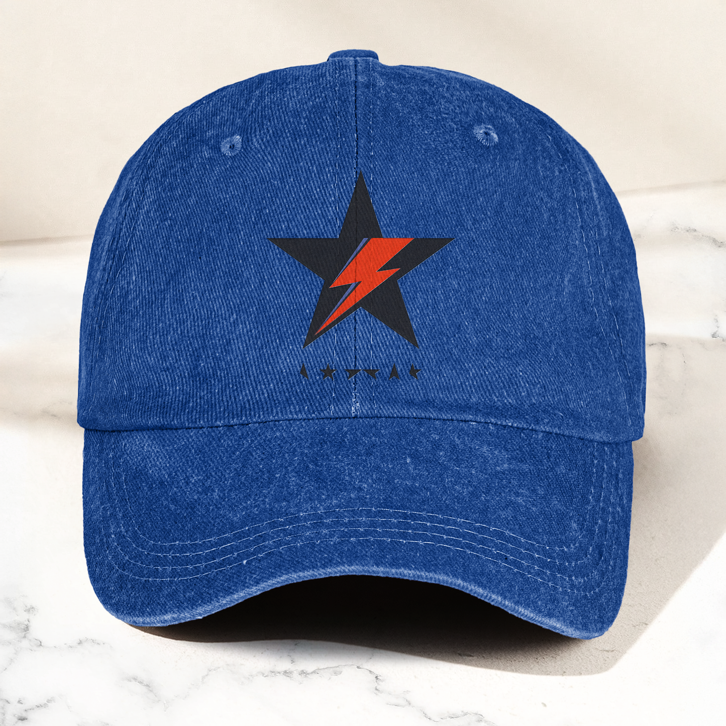 David Bowie Blackstar Ziggy Lightning Denim Cap – Retro Music Cap Gift For Dad (With Box)