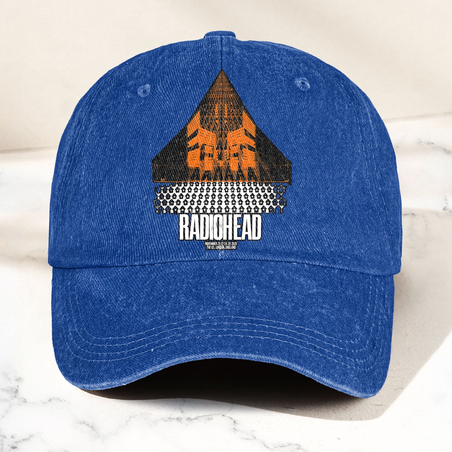 Radiohead Live in London Denim Cap – Retro Radiohead Tribute Merch Dad Hat (With Box)