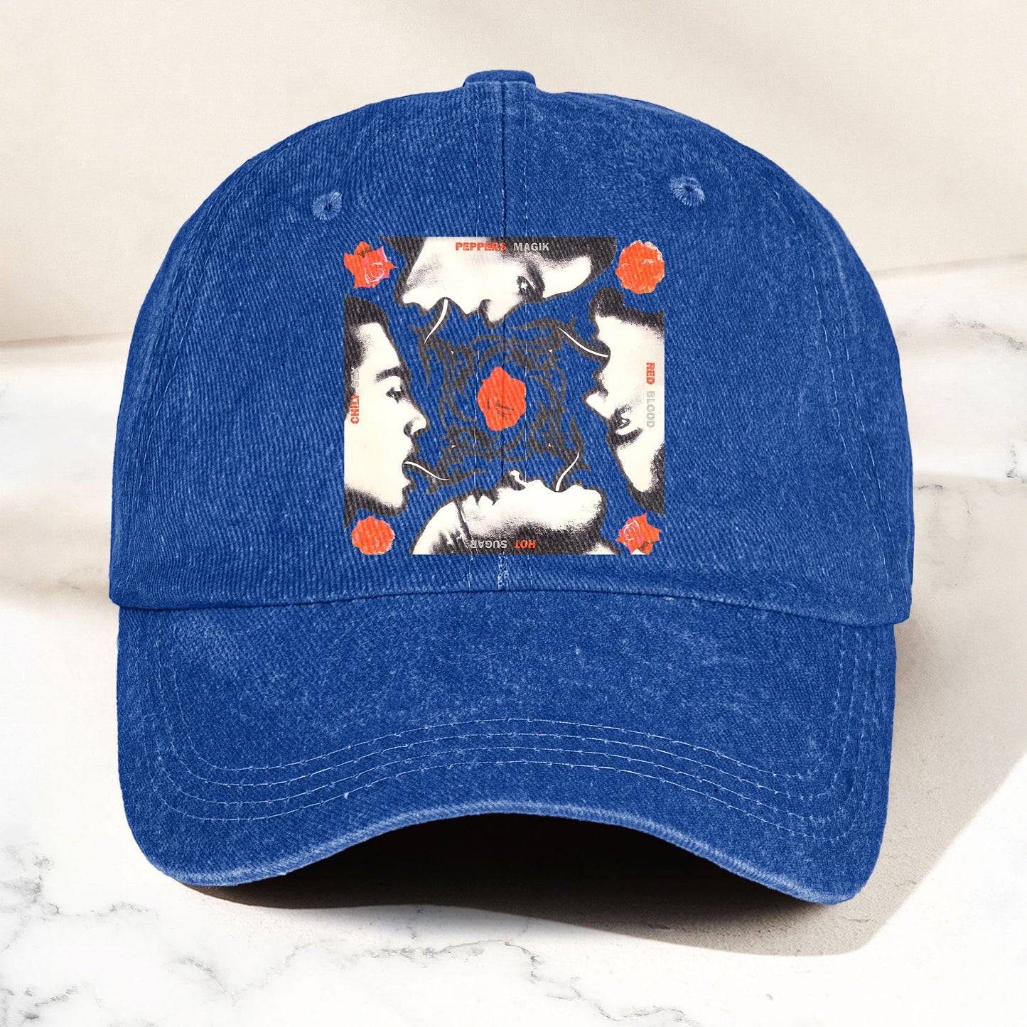 Blood Sugar Sex Magik Graphic Denim Cap – Vintage Red Hot Chili Peppers Album Merch Gift for Dad (With Box)