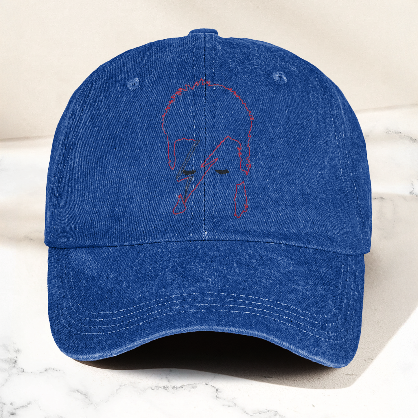 David Bowie Ziggy Stardust Rebel Rebel Line Graphic Denim Cap – Retro Music Fan Cap Gift For Dad (With Box)