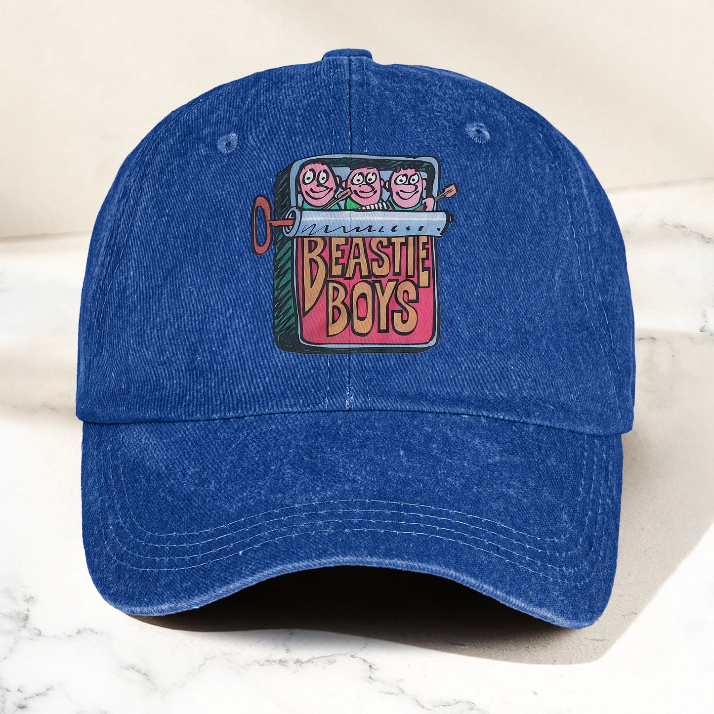 Beastie Boys Hello Nasty Graphic Denim Cap – Retro Rock Music Fan Cap Gift For Dad (With Box)