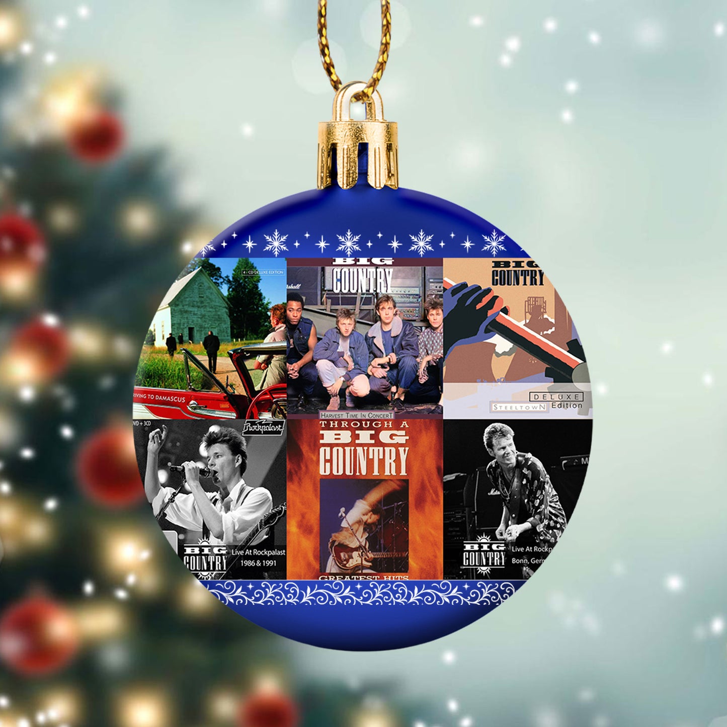 Big Country Album Collage Ornament – Classic Rock Christmas Decoration