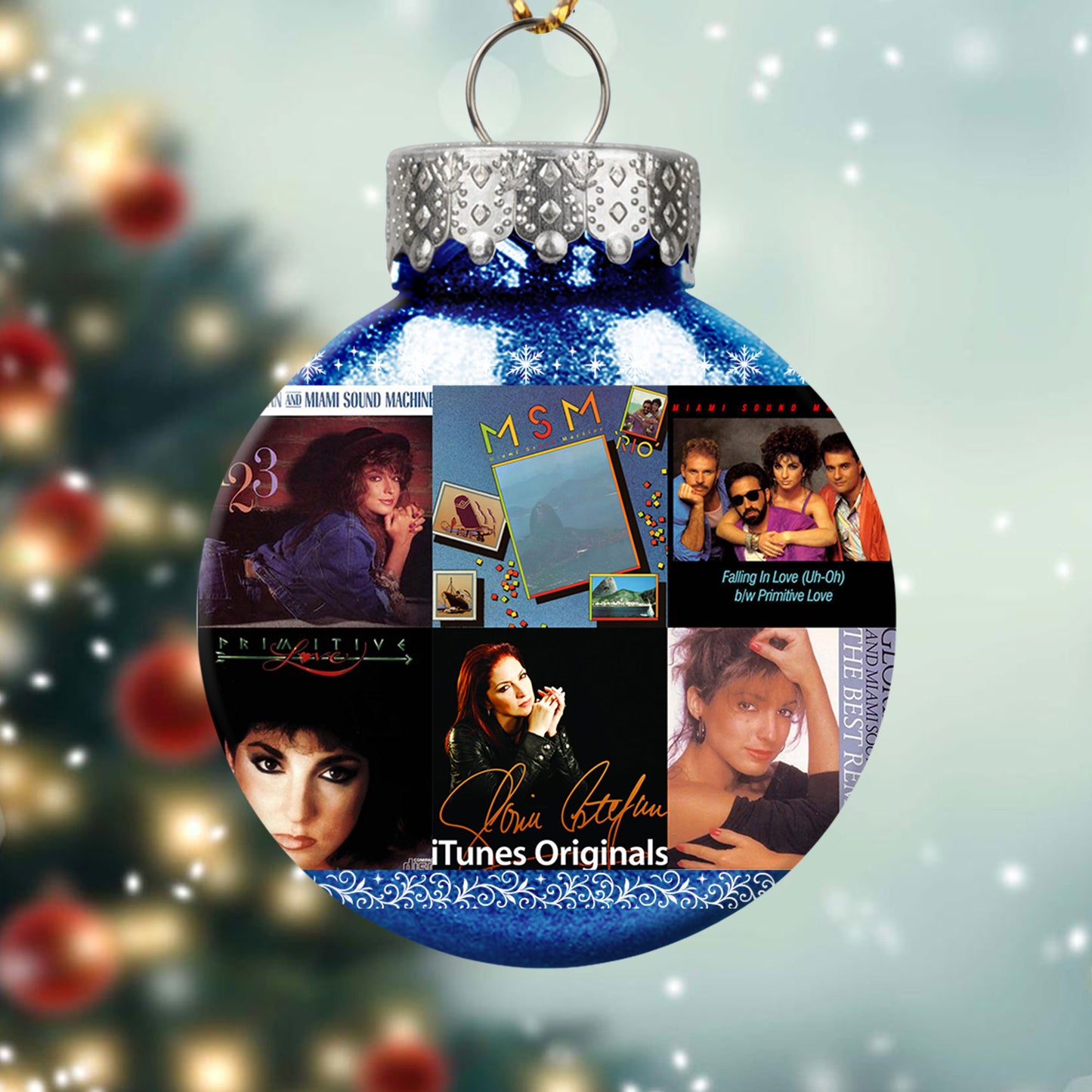 Gloria Estefan & Miami Sound Machine Album Collage Ornament – Latin Pop Christmas Decoration