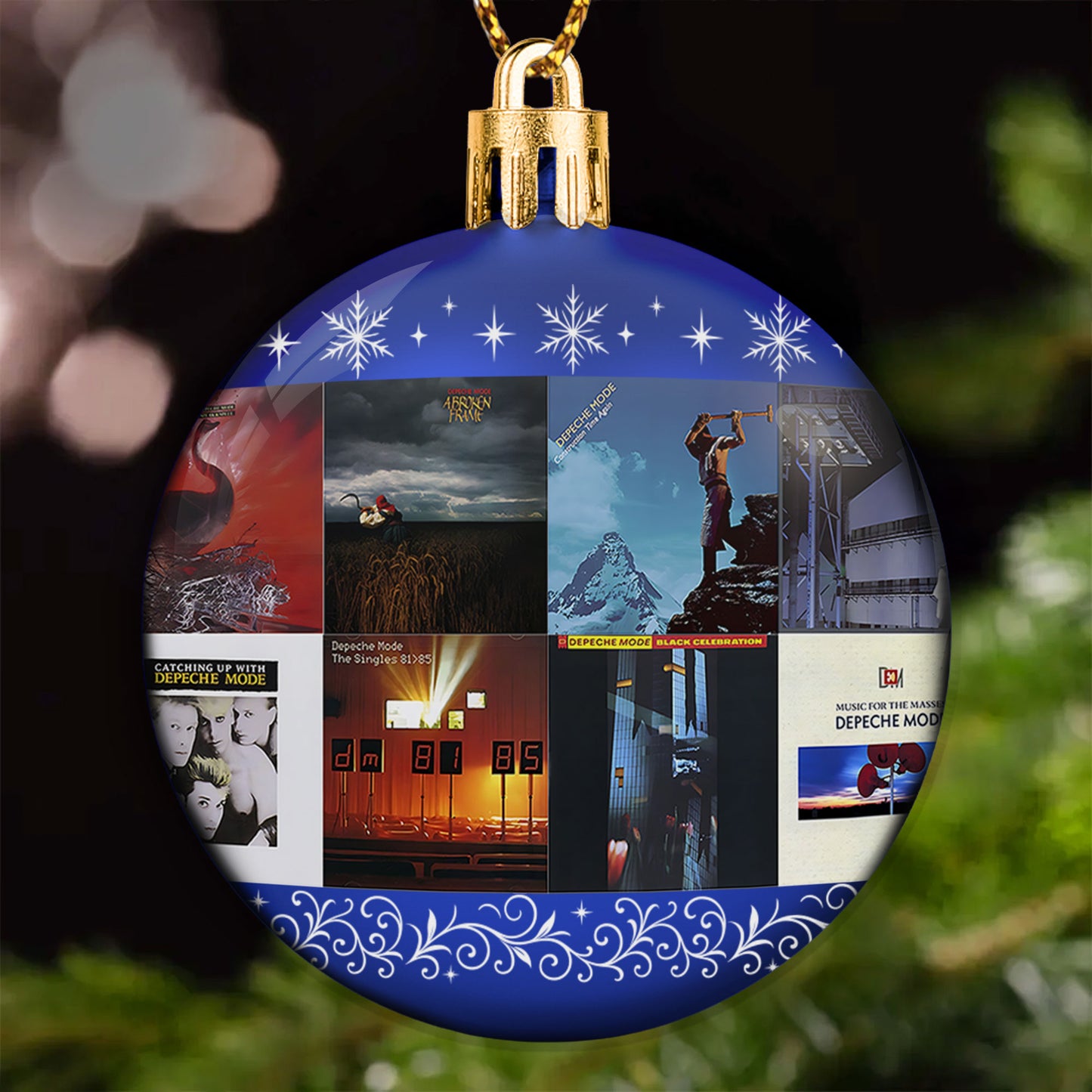 Depeche Mode Ball Ornament – A Synthwave Symphony for the Holiday Season