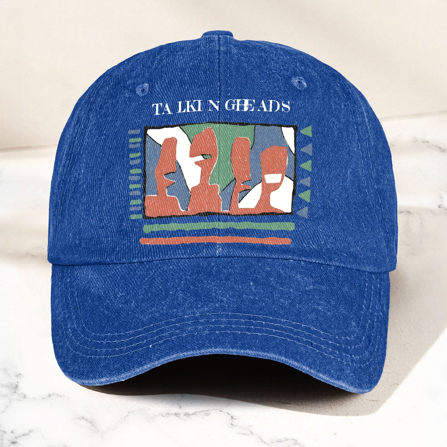 Talking Head Artwork Denim Cap – Retro Talking Head Tribute Merch Dad Hat (With Box)