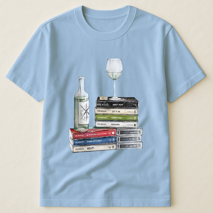 The Beatles Cassette Album Collection T-Shirt – Retro Music The Beatles Merch Tee