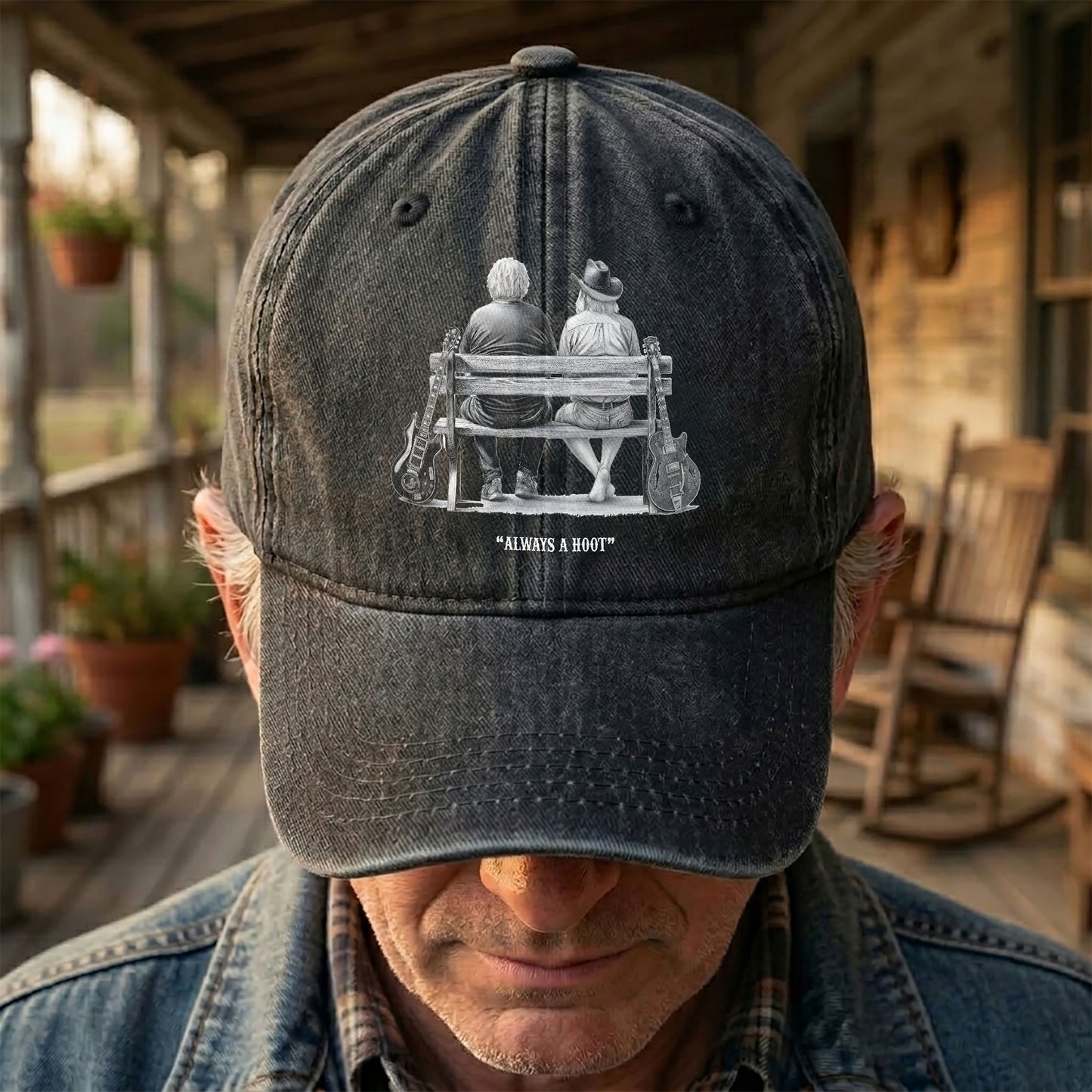 Grateful Dead Jerry Garcia Always A Hoot Music Merch Denim Cap – Retro Vintage Dad Cap Gift For Dad (With Box)
