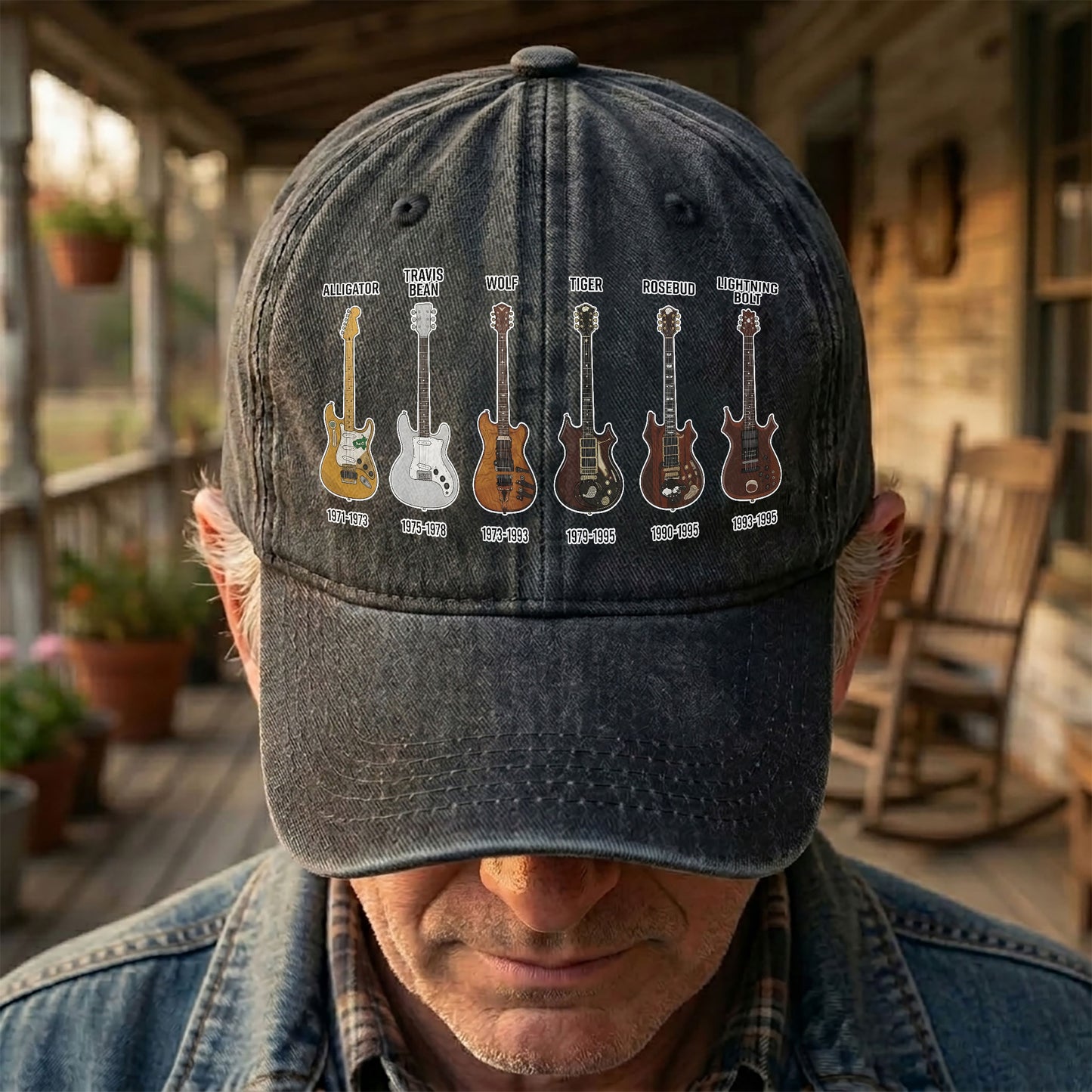 Grateful Dead Jerry Garcia Guitars History Music Merch Denim Cap – Retro Vintage Dad Cap Gift For Dad (With Box)