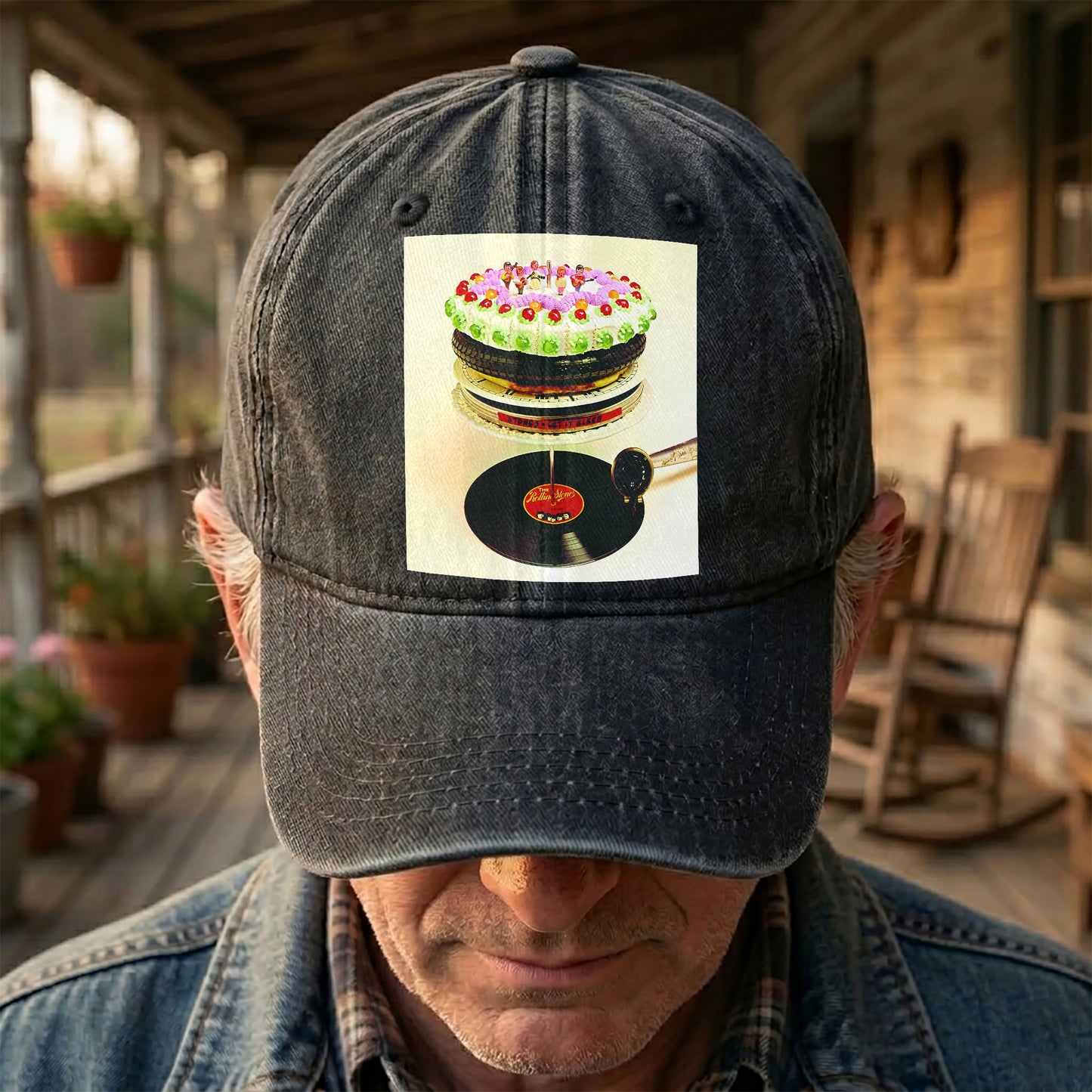 The Rolling Stones Let It Bleed Music Merch Denim Cap – Retro Vintage Dad Cap Gift For Dad (With Box)