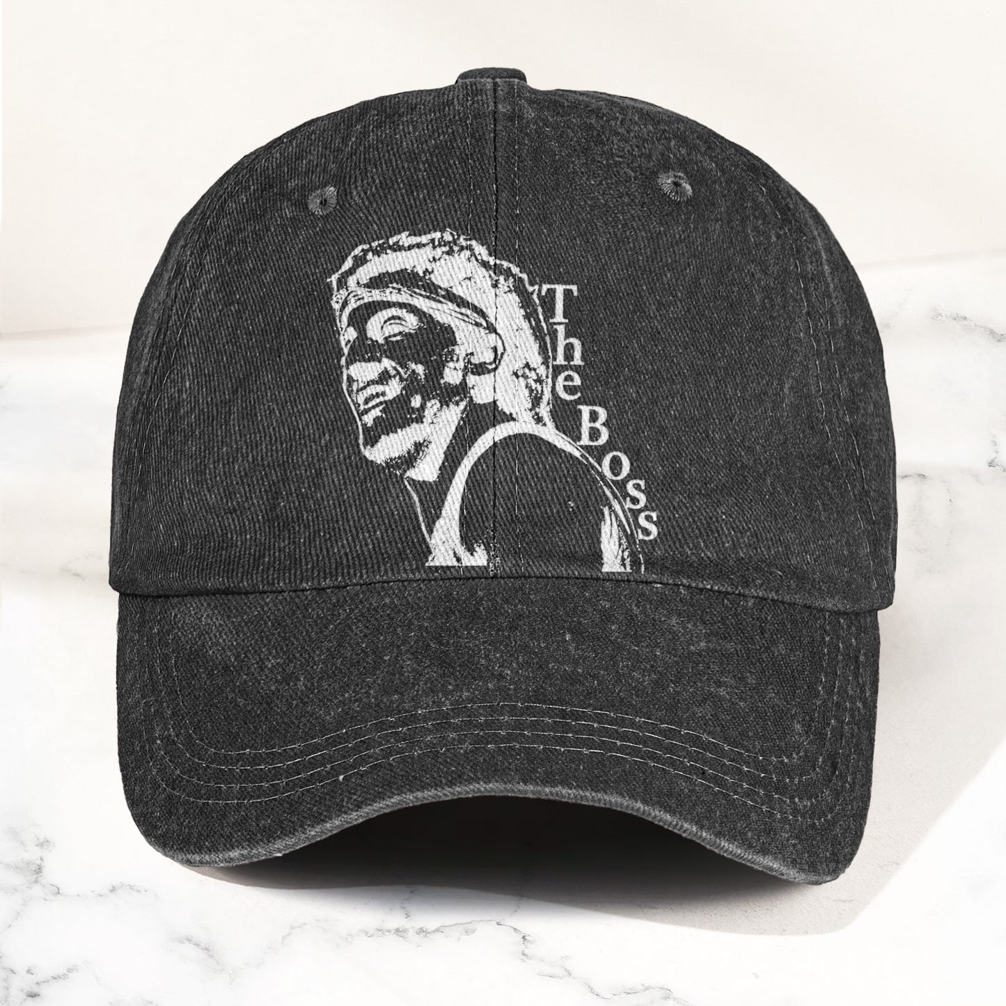 The Boss Bruce Springsteen Portrait Denim Cap – Retro Music Fan Merch Cap Gift For Dad (With Box)