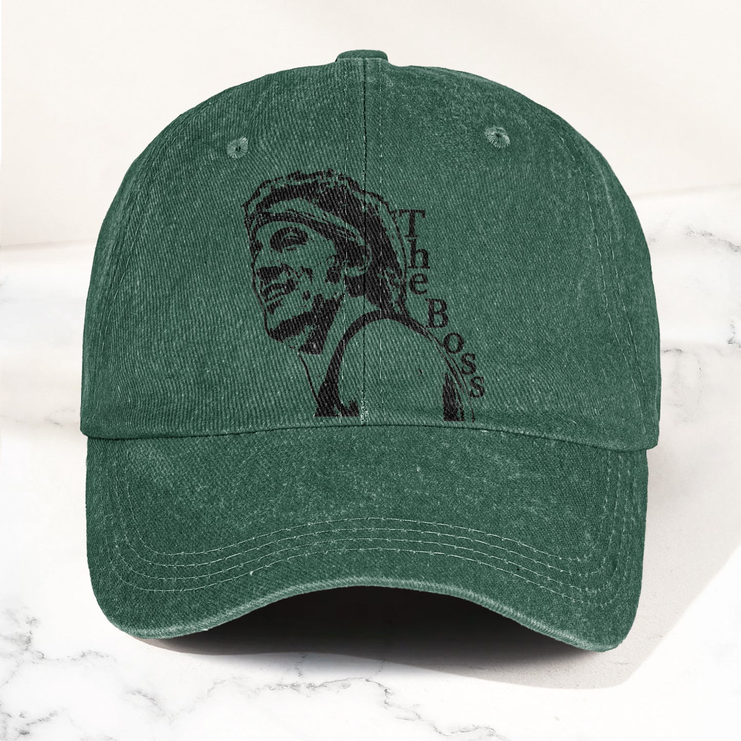 The Boss Bruce Springsteen Portrait Denim Cap – Retro Music Fan Merch Cap Gift For Dad (With Box)