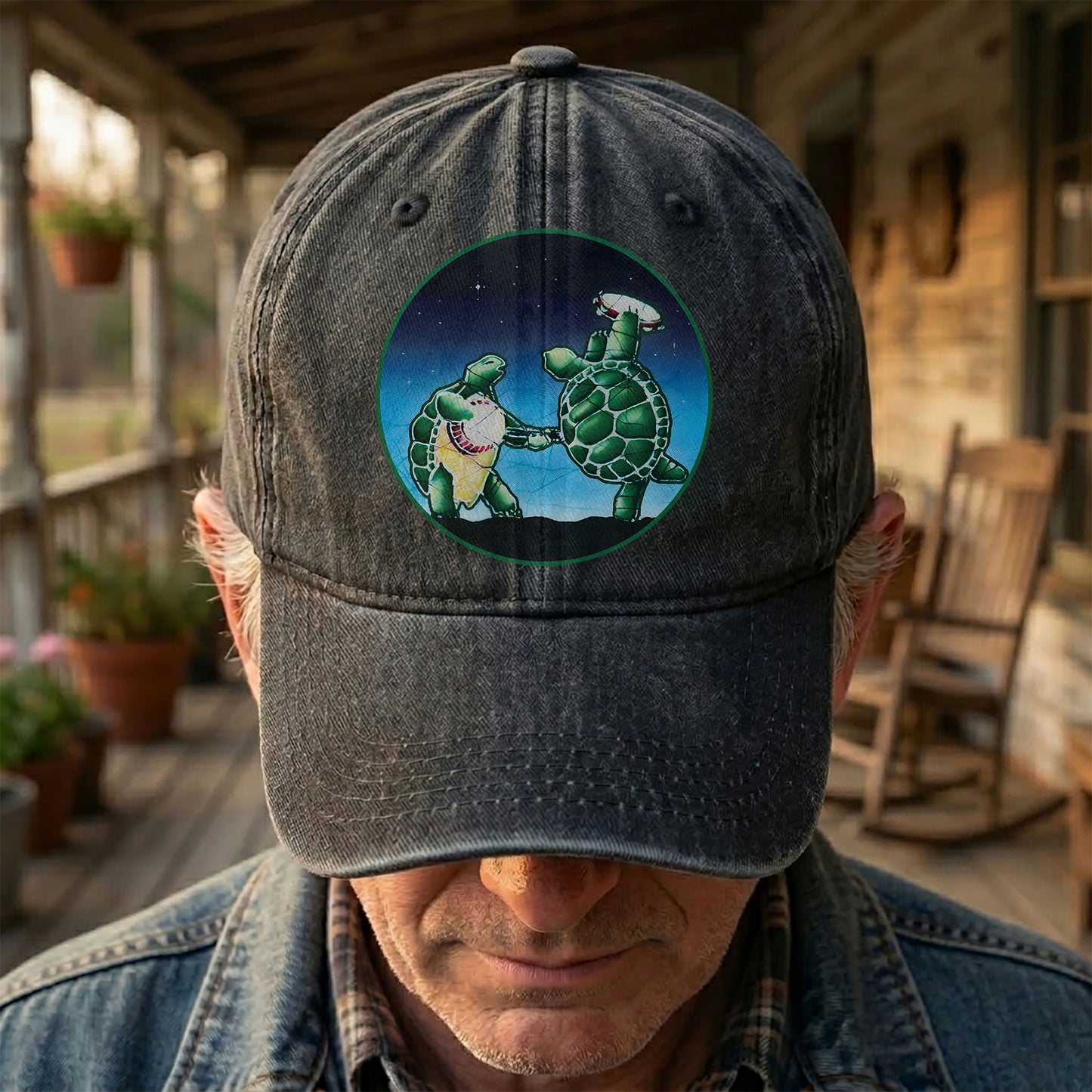 Grateful Dead Terrapin Station Denim Cap – Grateful Dead Tribute Merch Dad Hat (With Box)