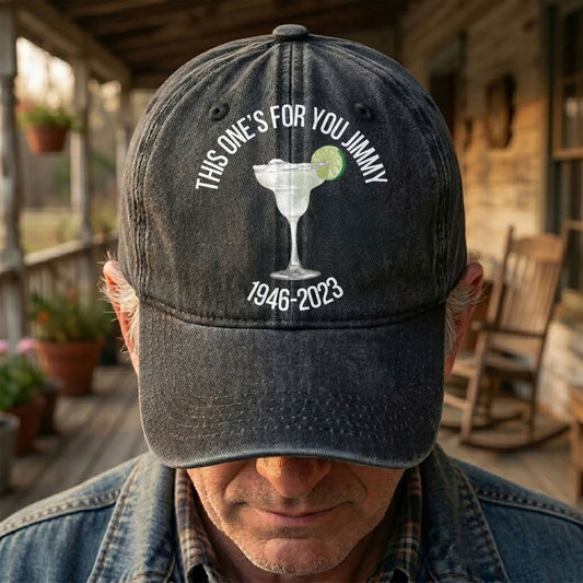 This one's for you Jimmy Denim Cap – Retro Jimmy Buffett Tribute Dad Hat (With Box)