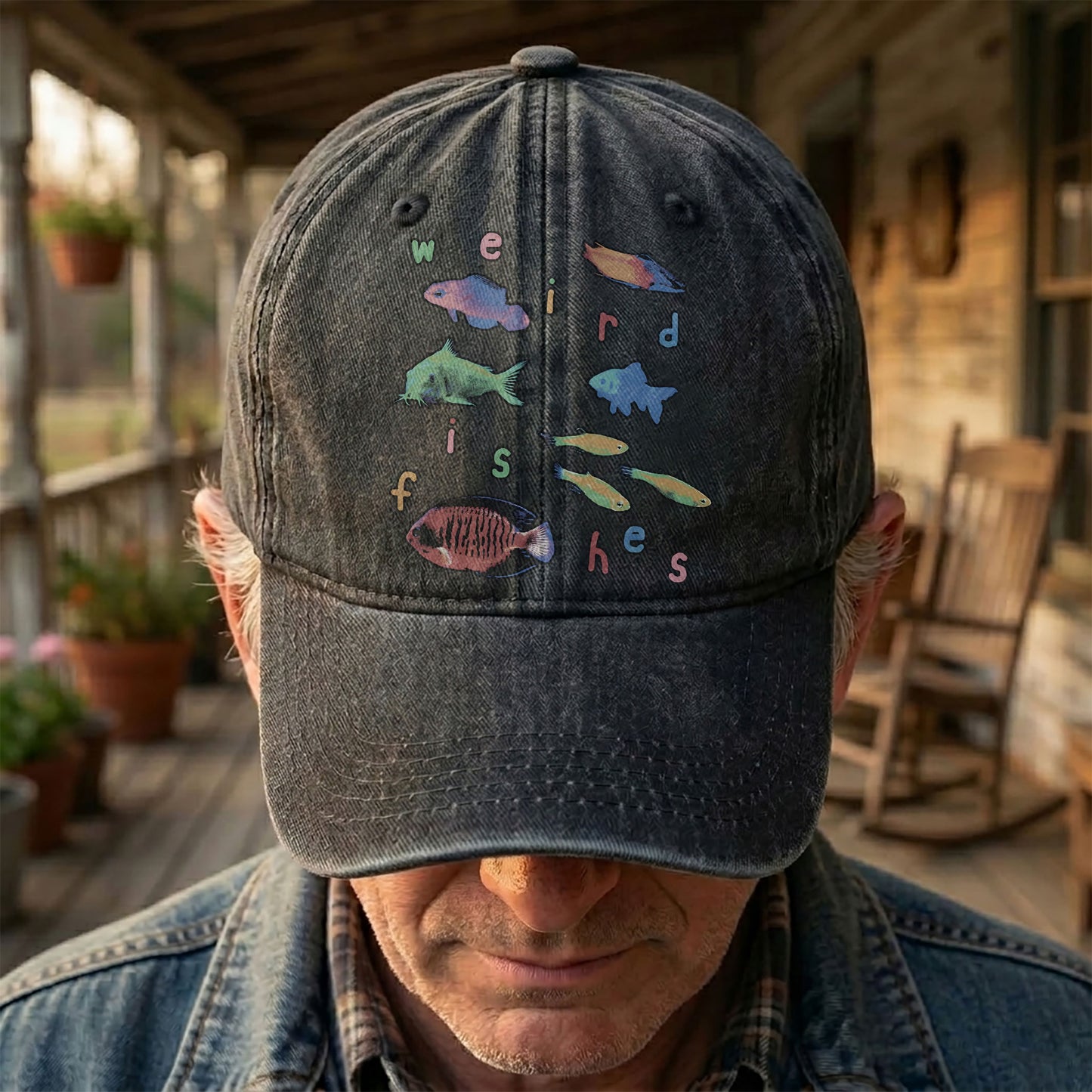 Radiohead Weird Fishes Denim Cap – Radiohead Tribute Merch Dad Hat (With Box)